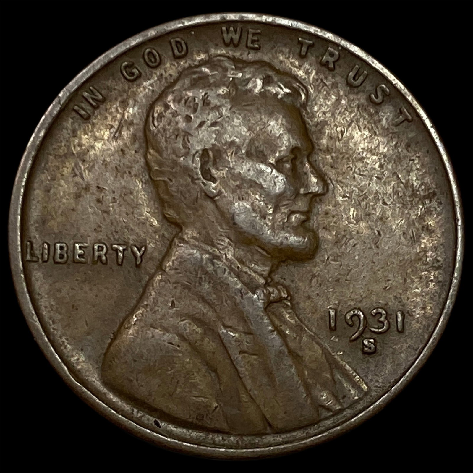 1931-S Lincoln Wheat Cent LIGHTLY CIRCULATED (1 of 2)