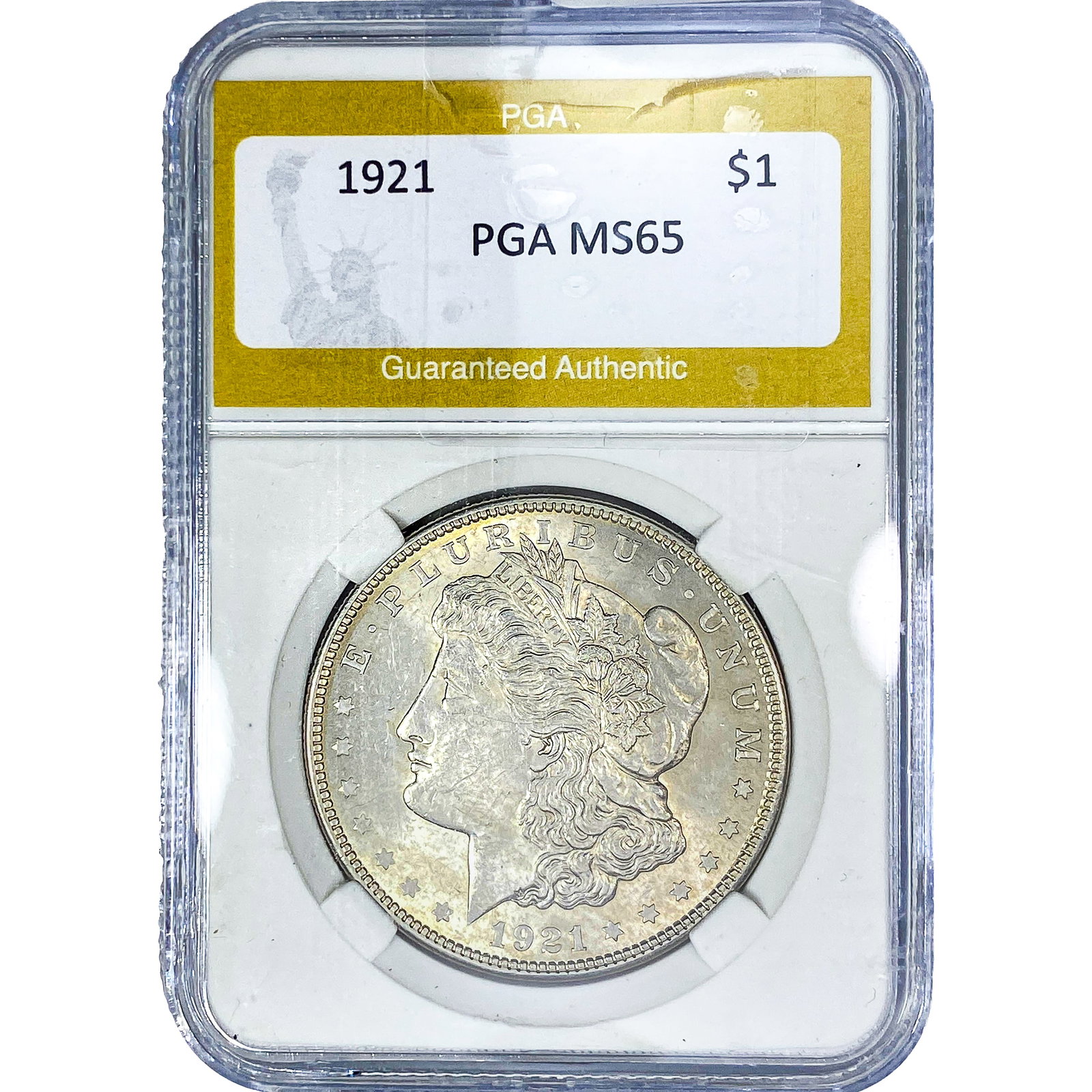 1921 Morgan Silver Dollar PGA MS65: 1921 Morgan Silver Dollar PGA MS65