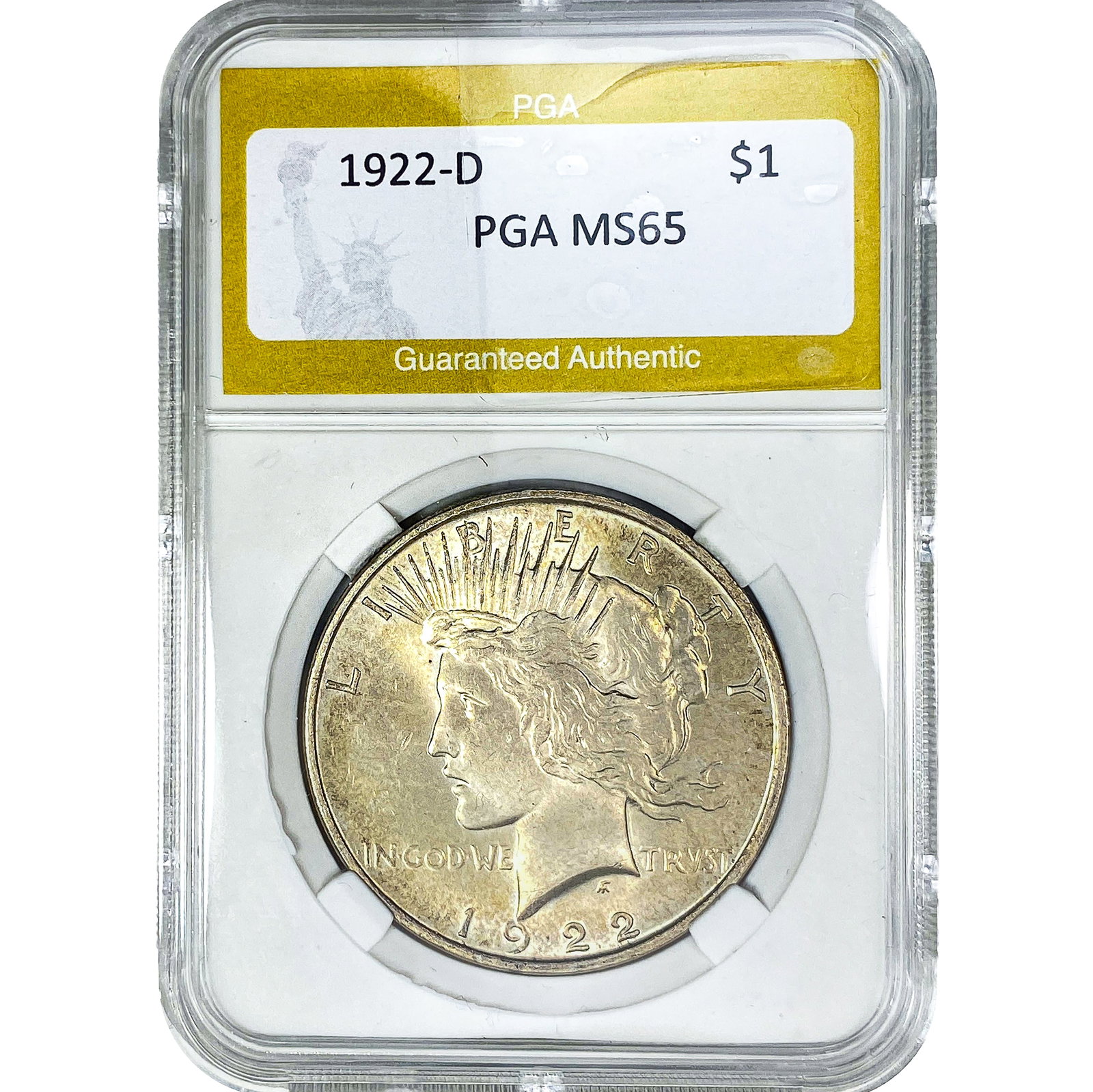 1922-D Silver Peace Dollar PGA MS65 (1 of 2)