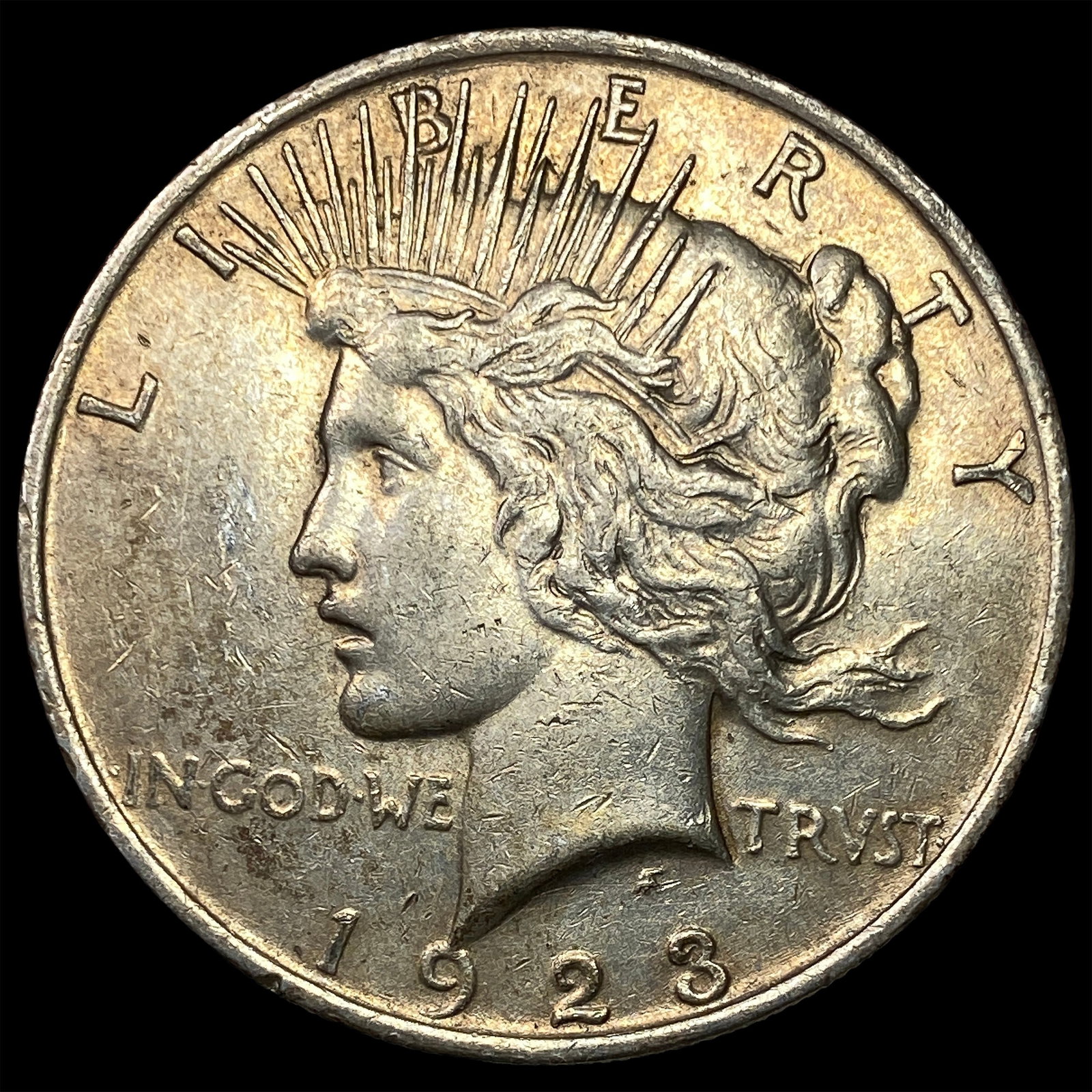 1923 Silver Peace Dollar ABOUT UNCIRCULATED: 1923 Silver Peace Dollar ABOUT UNCIRCULATED