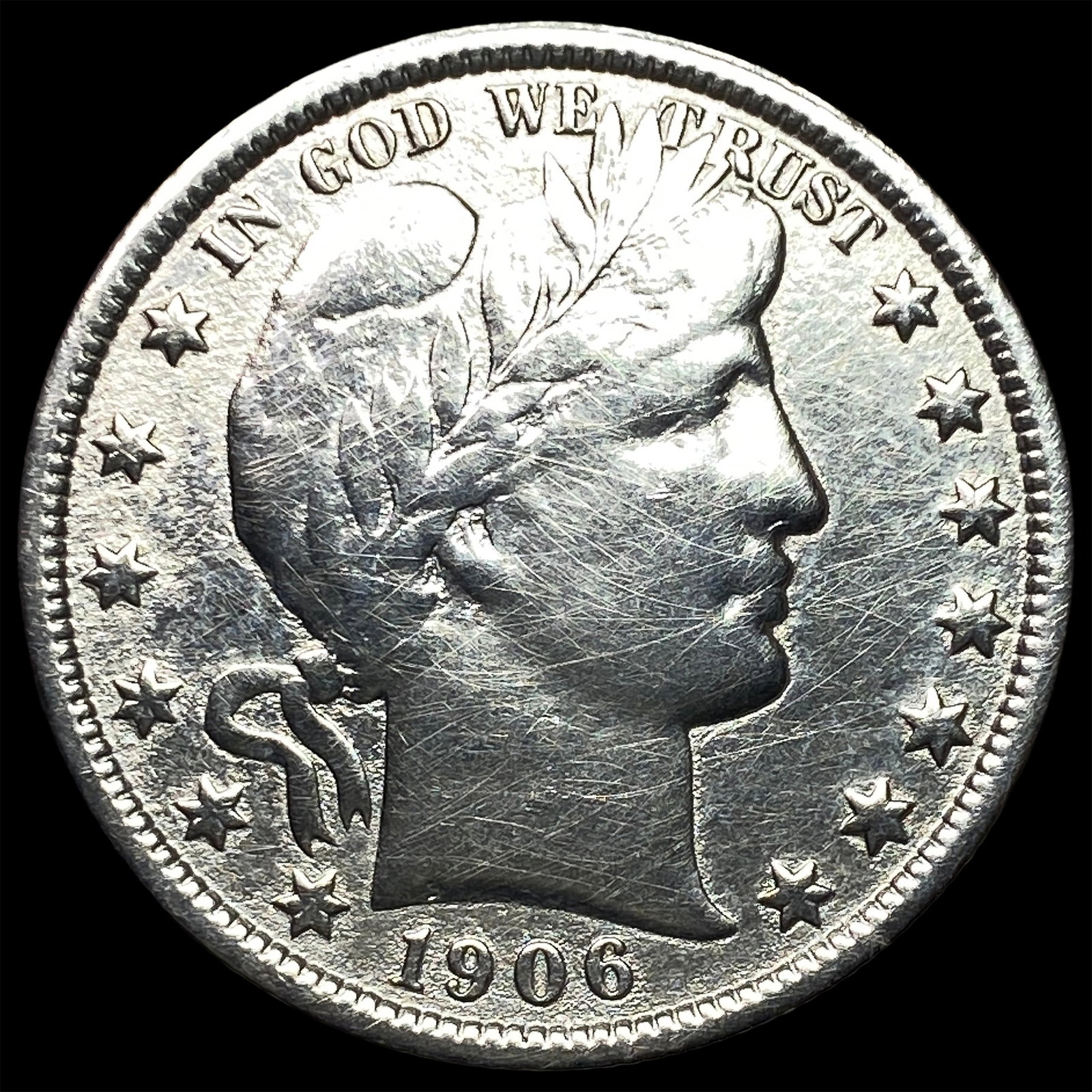 1906-O Silver Half Dollar Barber HIGH GRADE: 1906-O Silver Half Dollar Barber HIGH GRADE