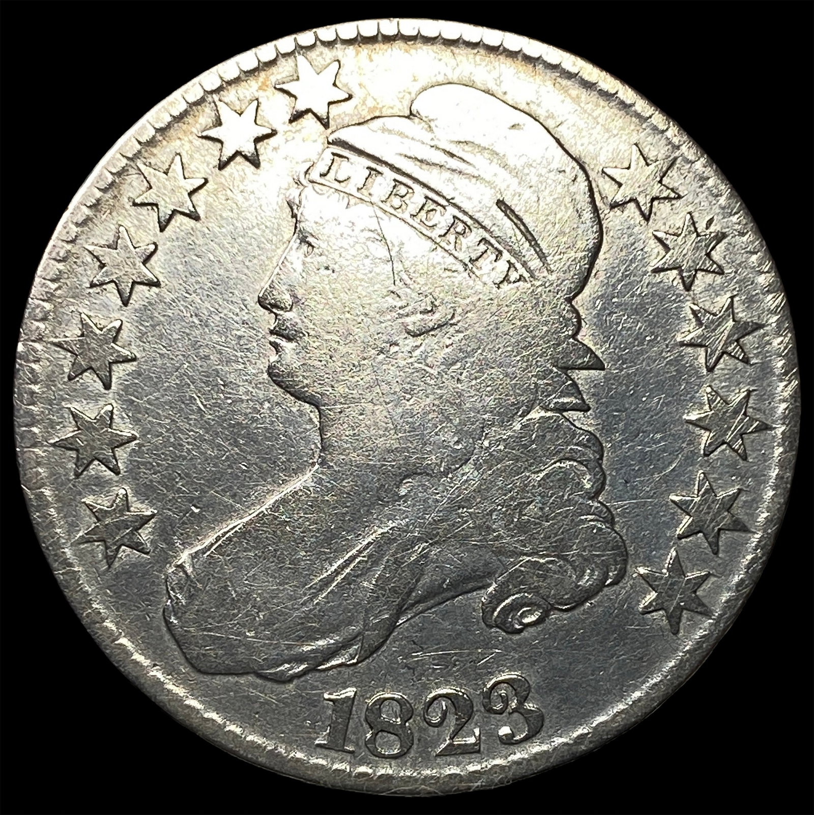 1823 Capped Bust Half Dollar LIGHTLY CIRCULATED (1 of 2)