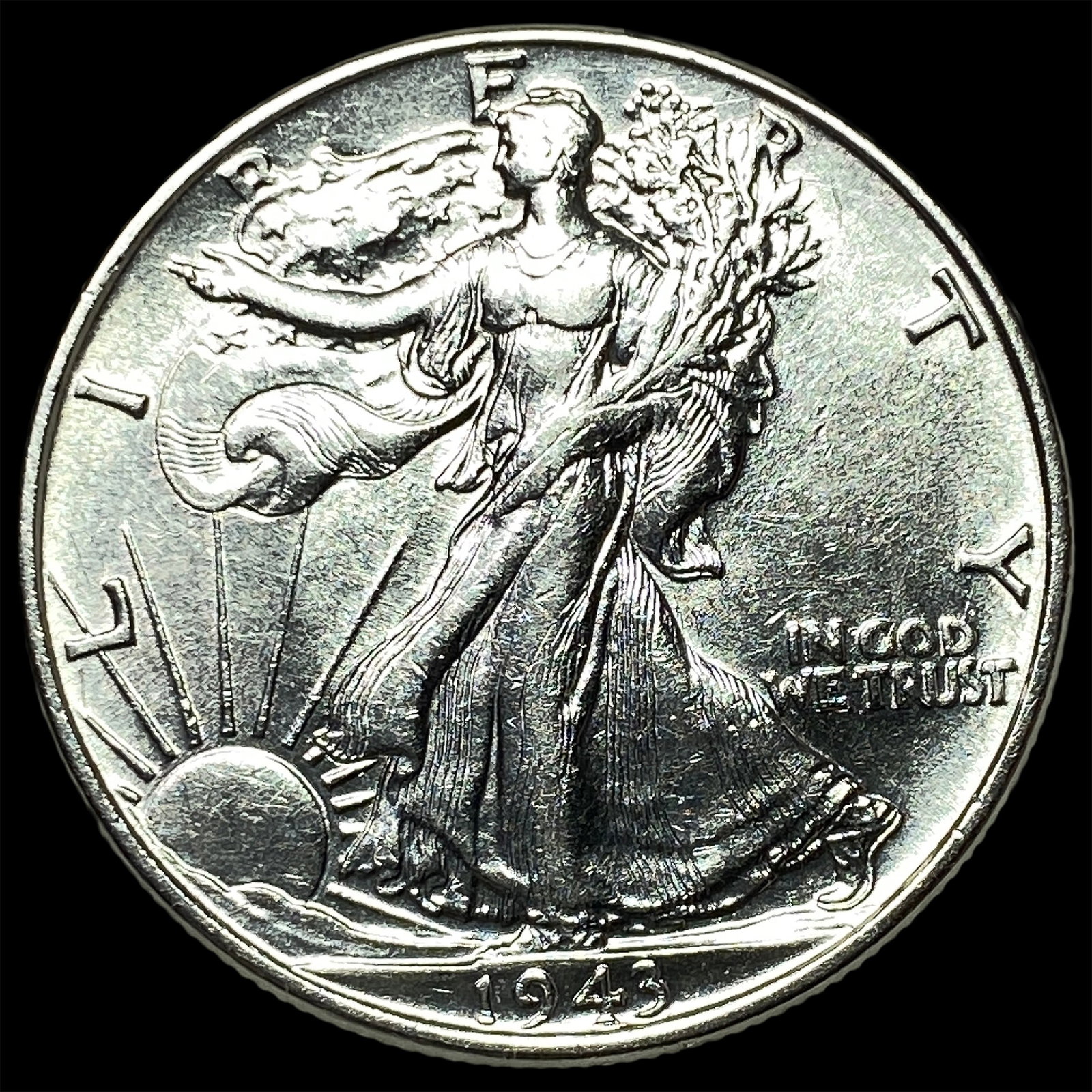 1943-S Silver Walking Liberty Half Dollar CHOICE BU: 1943-S Silver Walking Liberty Half Dollar CHOICE BU