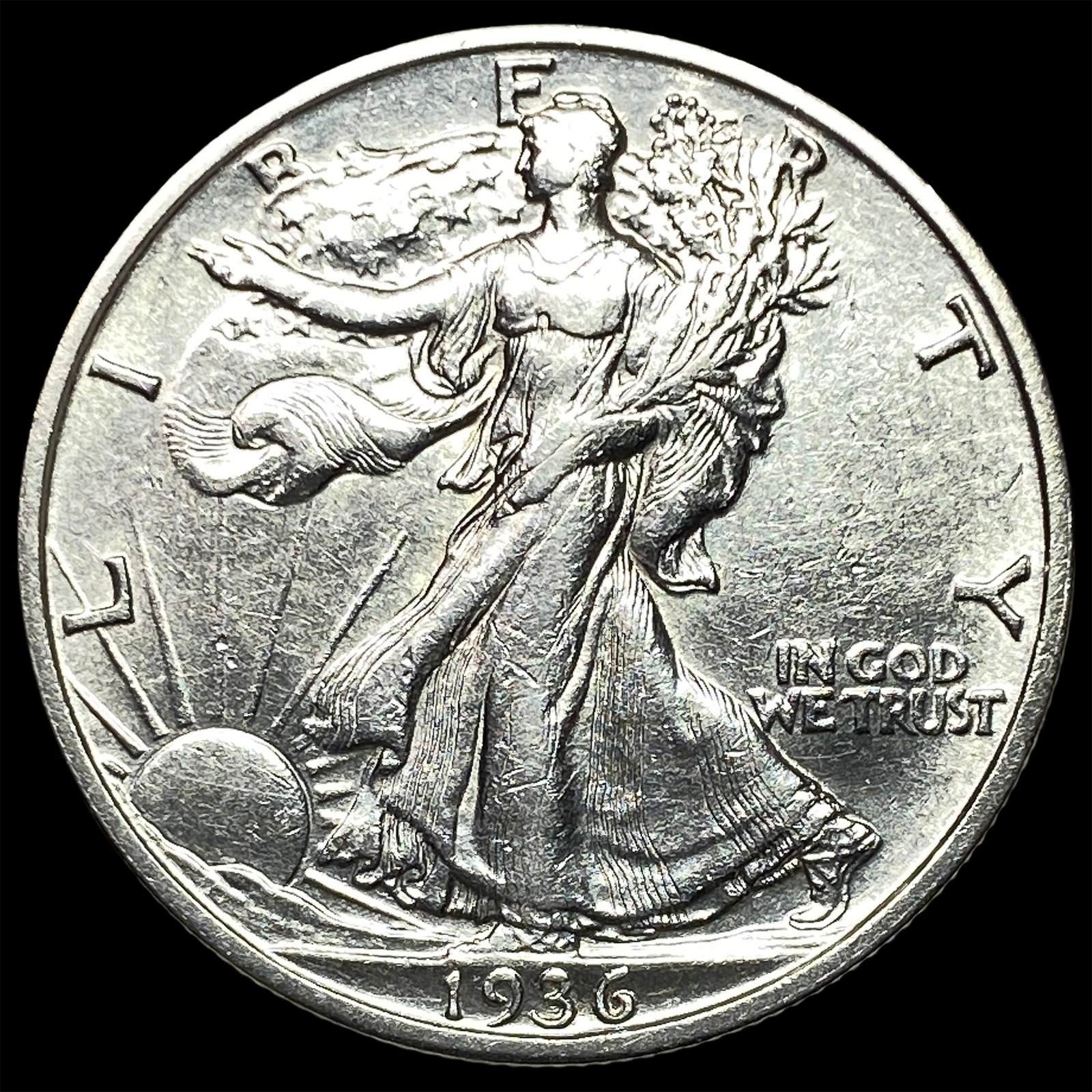 1936-S Silver Walking Liberty Half Dollar UNCIRCULATED: 1936-S Silver Walking Liberty Half Dollar UNCIRCULATED