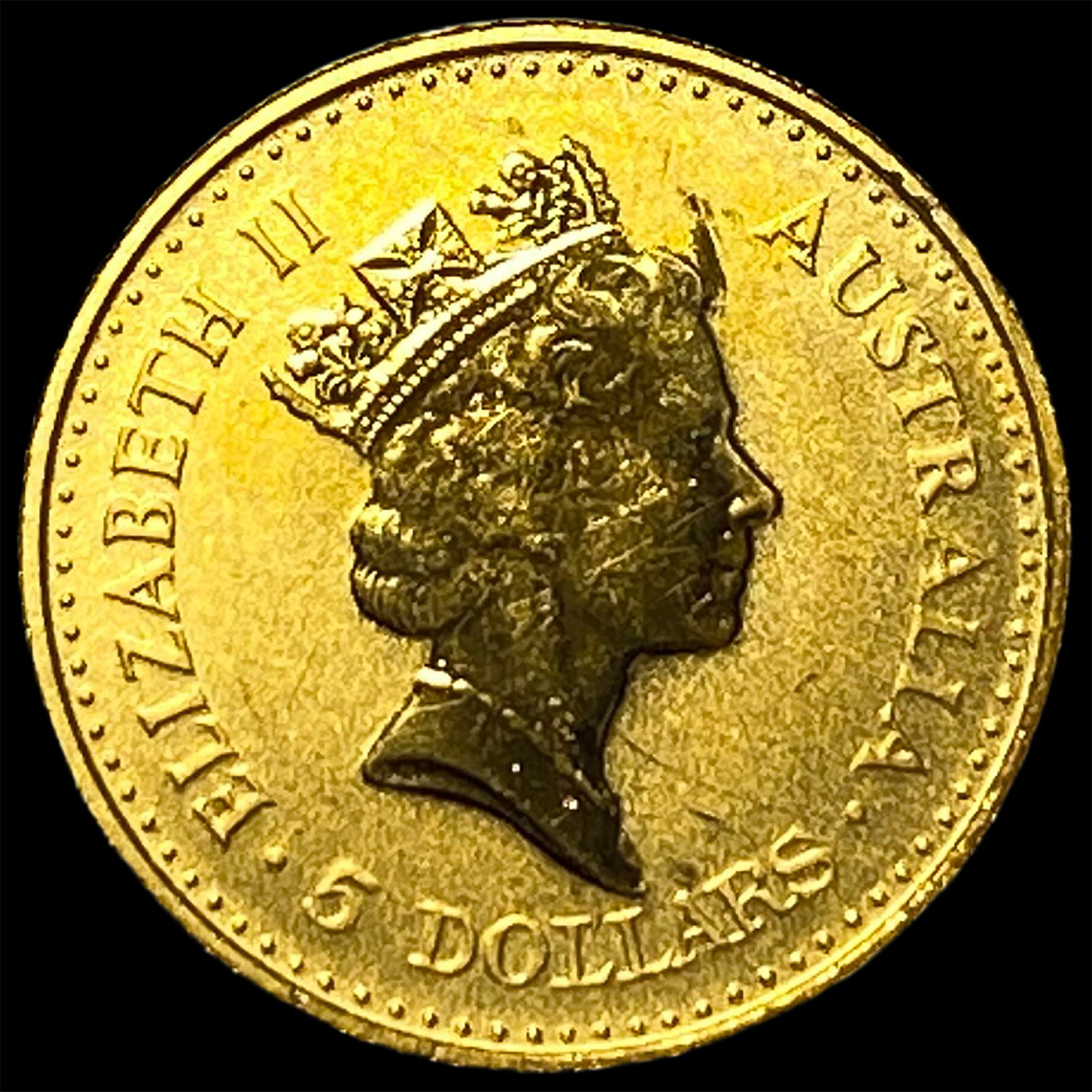 1990 Gold 1/20oz $5 Australian Nugget CHOICE PROOF (1 of 2)