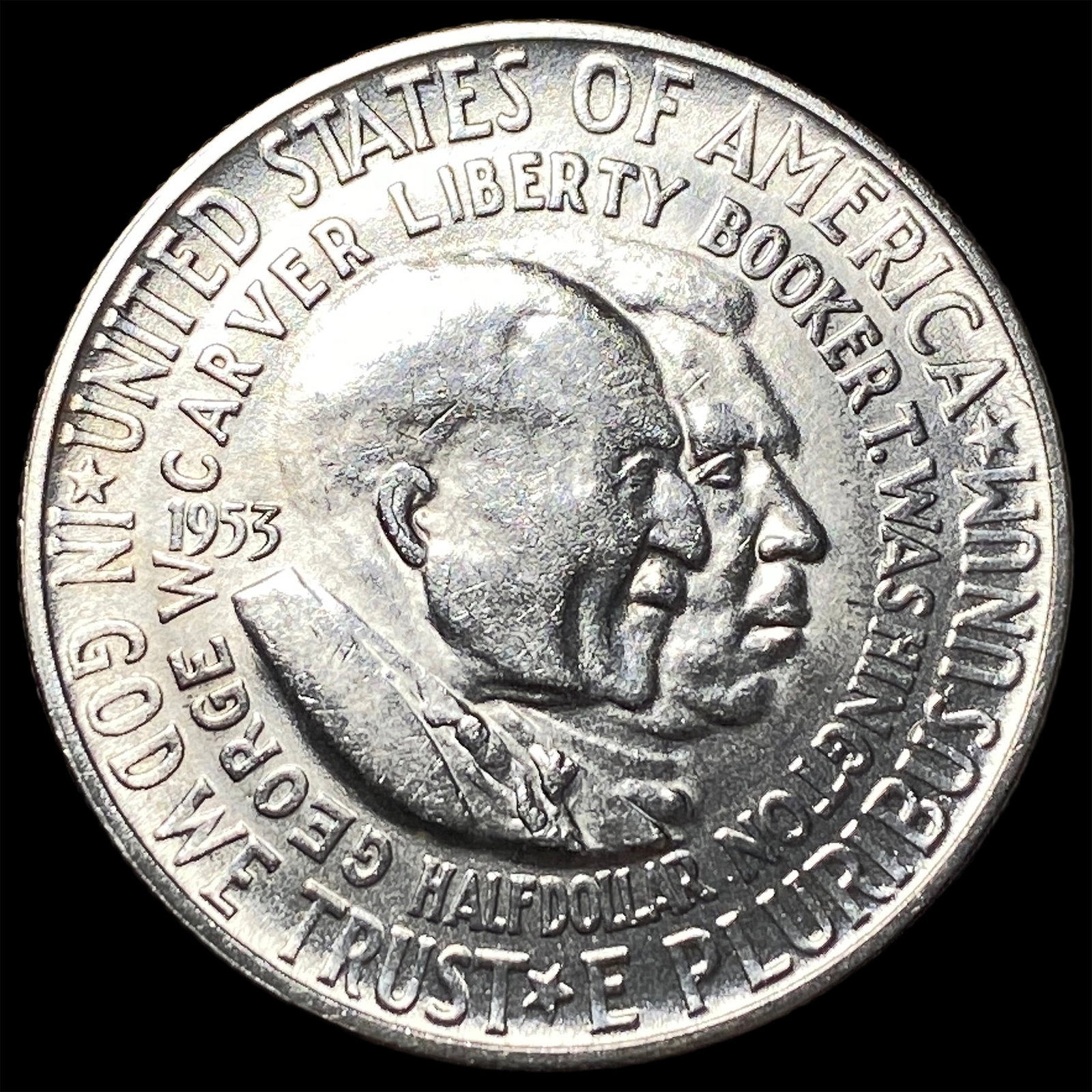 1953-S Silver Half Dollar Booker T. Washington GEM BU (1 of 2)