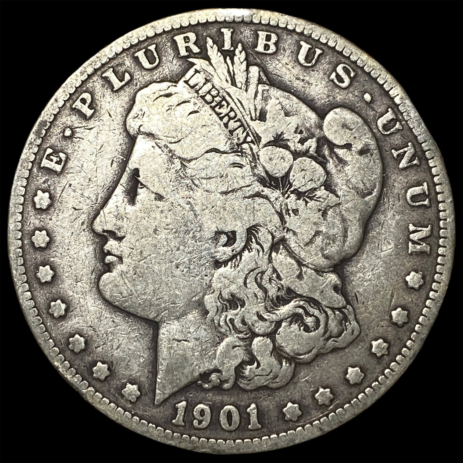 1901-S Silver Morgan Dollar CLOSELY UNCIRCULATED: 1901-S Silver Morgan Dollar CLOSELY UNCIRCULATED