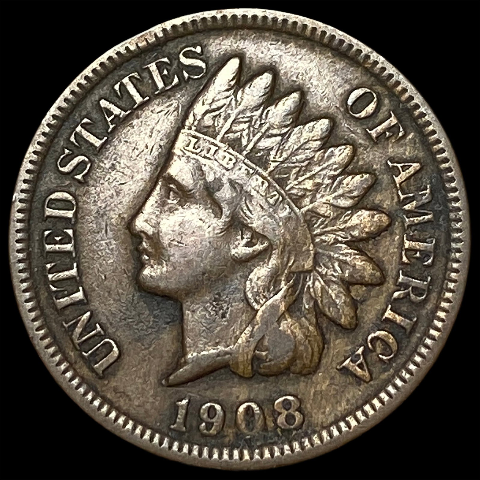 1908-S Indian Head Cent CLOSELY UNCIRCULATED: 1908-S Indian Head Cent CLOSELY UNCIRCULATED