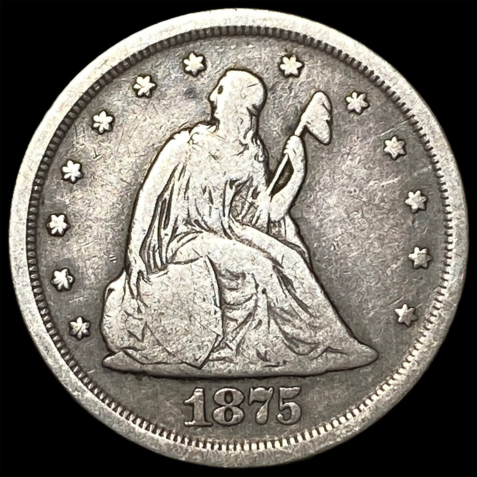 1875-S Silver Twenty Cents LIGHTLY CIRCULATED (1 of 2)