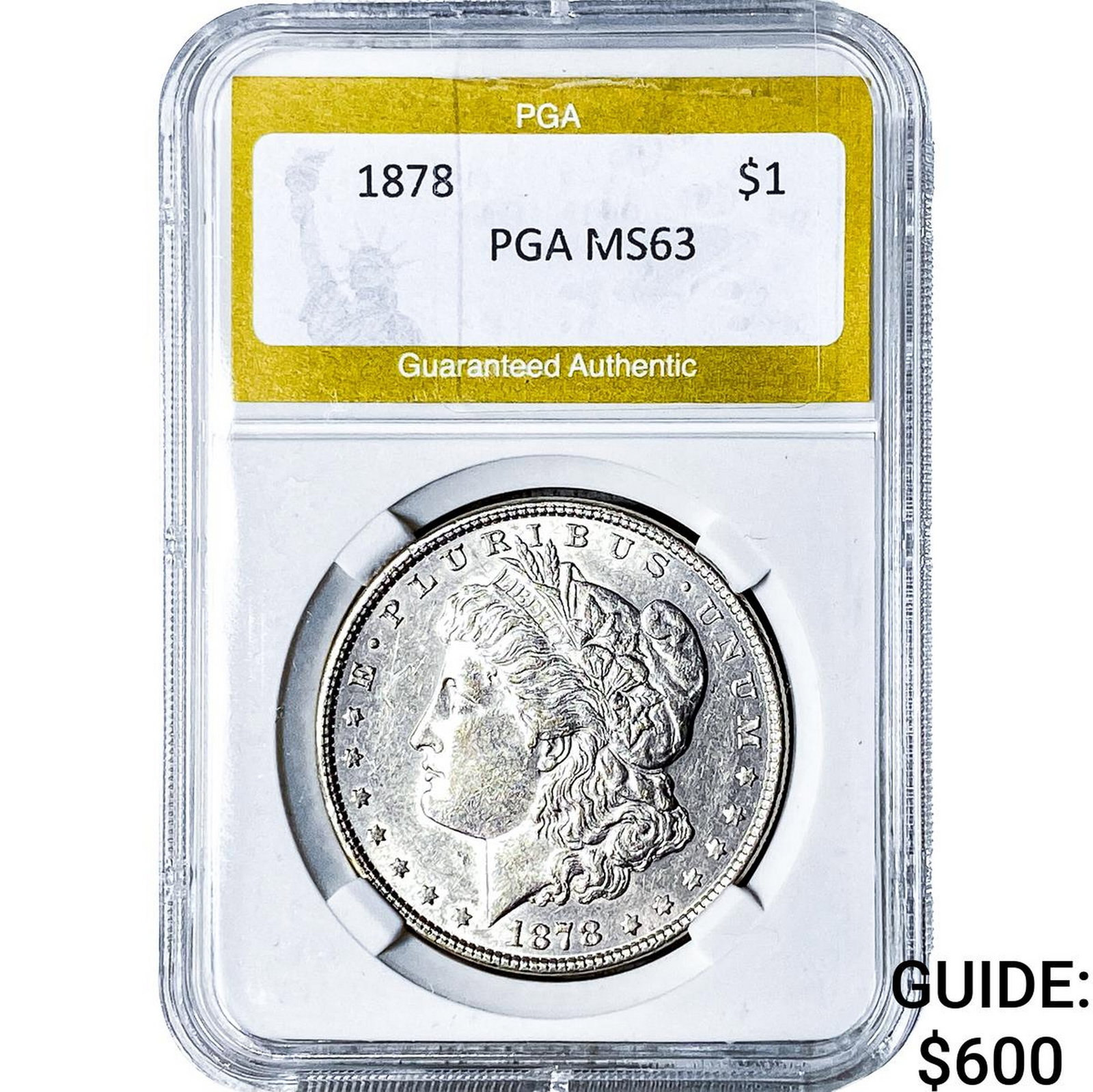 1878 Morgan Silver Dollar PGA MS63: 1878 Morgan Silver Dollar PGA MS63