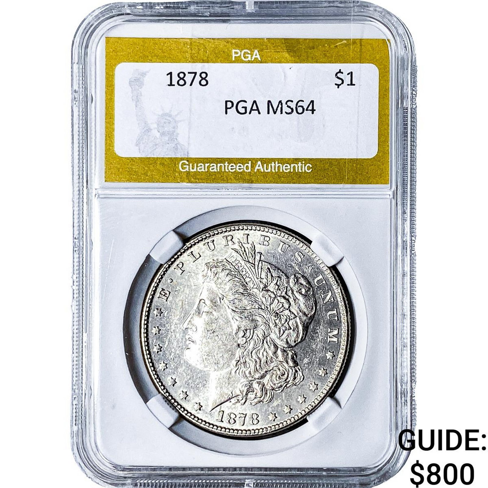 1878 Morgan Silver Dollar PGA MS64: 1878 Morgan Silver Dollar PGA MS64