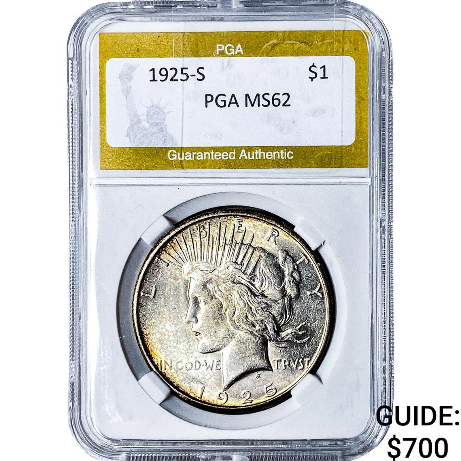 1925-S Silver Peace Dollar PGA MS62 (1 of 2)