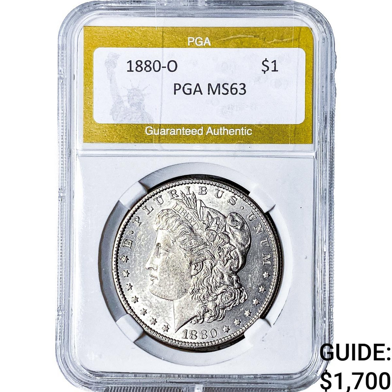 1880-O Morgan Silver Dollar PGA MS63 (1 of 2)