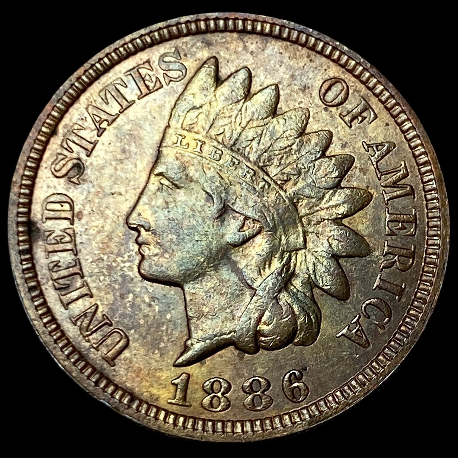 1886 Indian Head Cent CLOSELY UNCIRCULATED: 1886 Indian Head Cent CLOSELY UNCIRCULATED