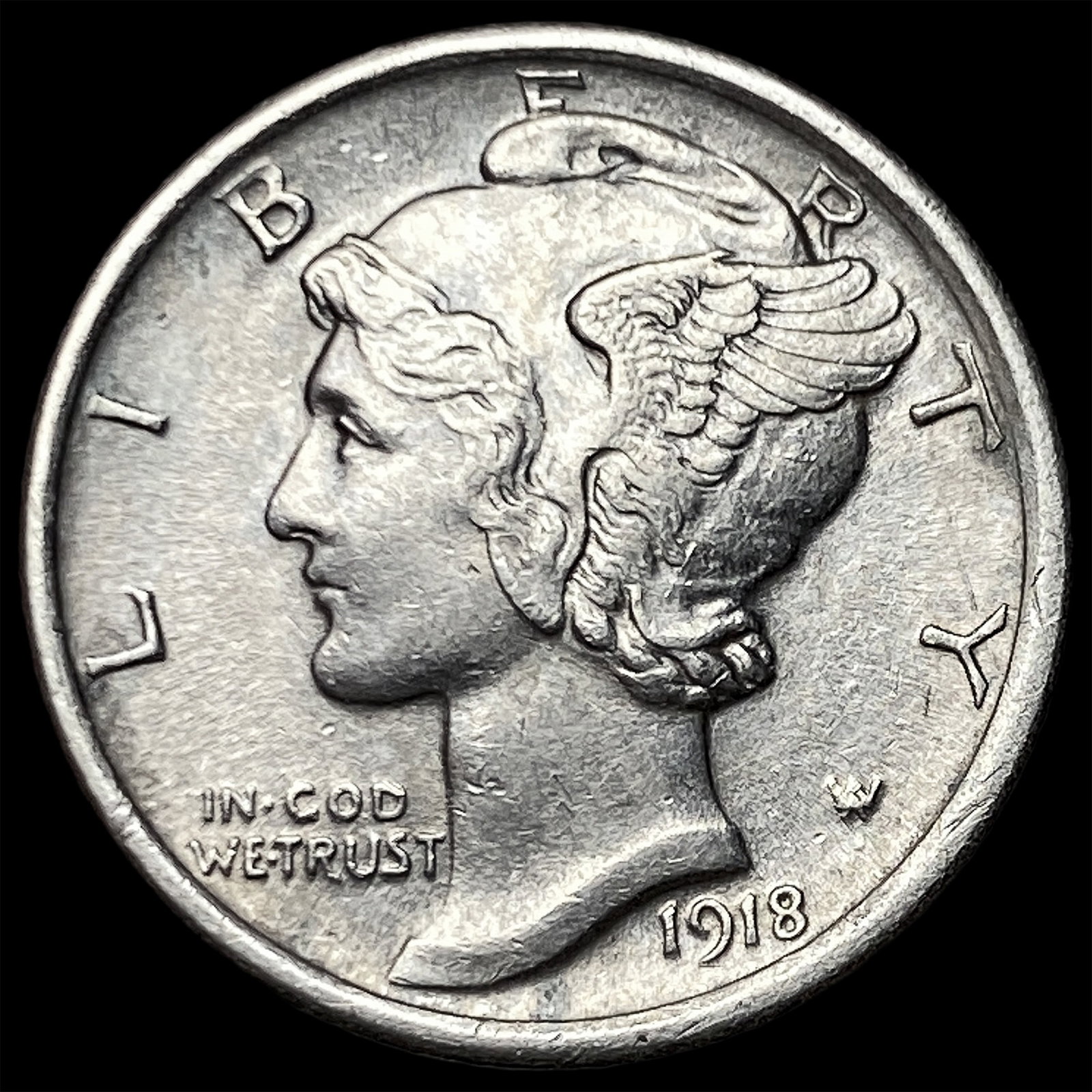 1918 Silver Mercury Dime CHOICE AU: 1918 Silver Mercury Dime CHOICE AU