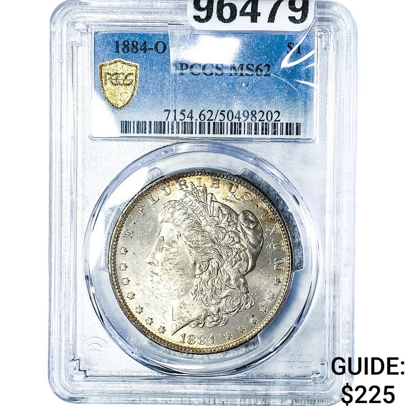 1884-O Morgan Silver Dollar PCGS MS62: 1884-O Morgan Silver Dollar PCGS MS62