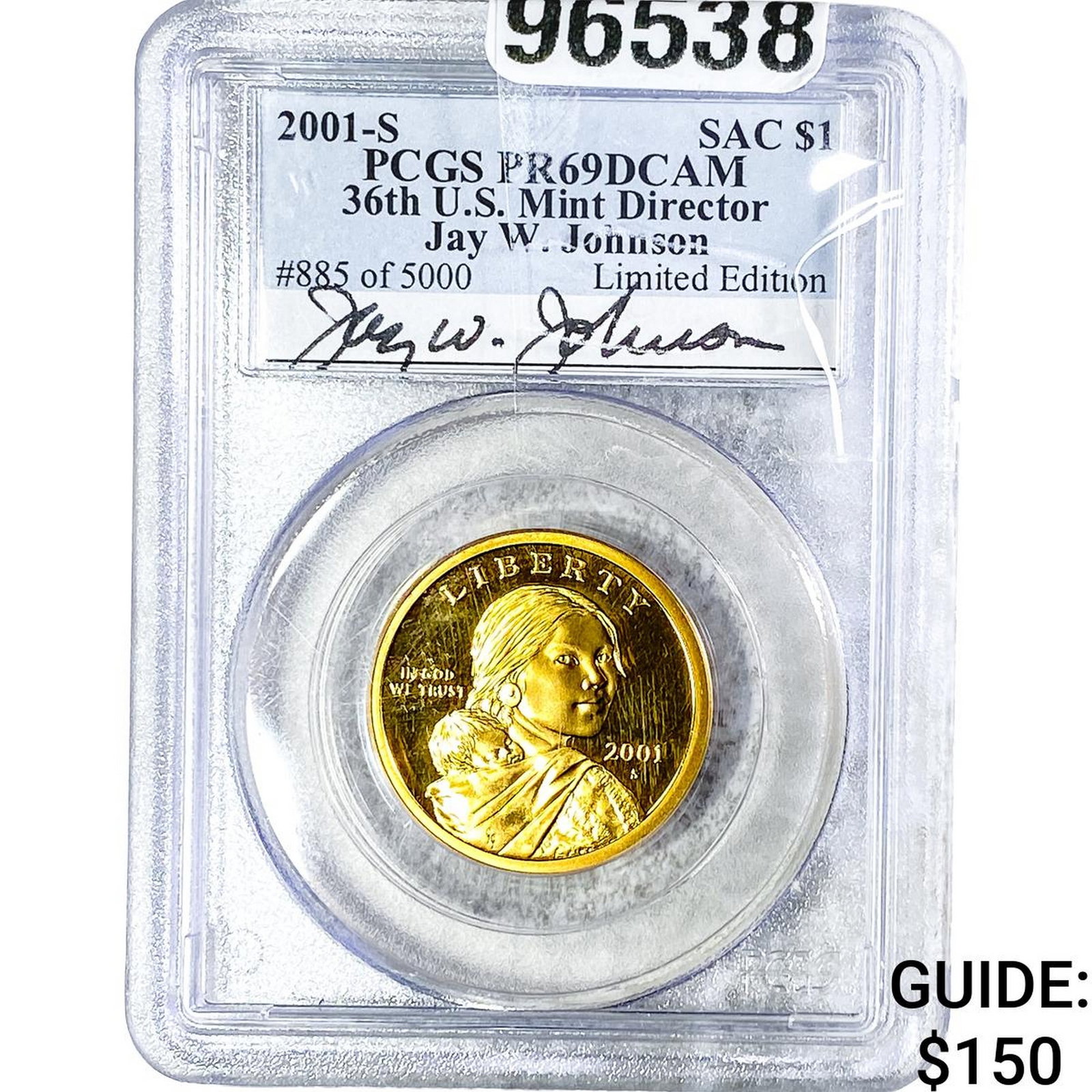 2001-S Sacagawea Dollar PCGS PR69 DCAM (1 of 2)