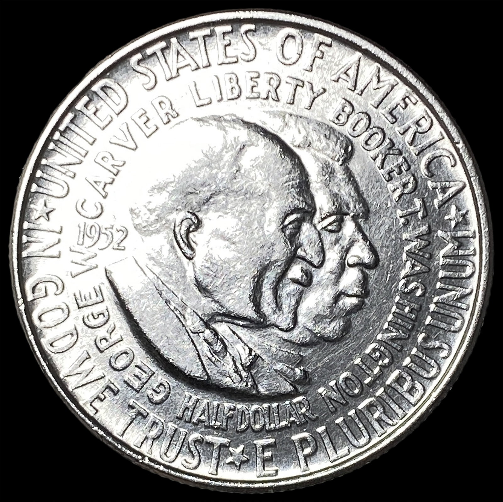 1952 Silver Half Dollar Booker T. Washington-Carver CHOICE BU (1 of 2)