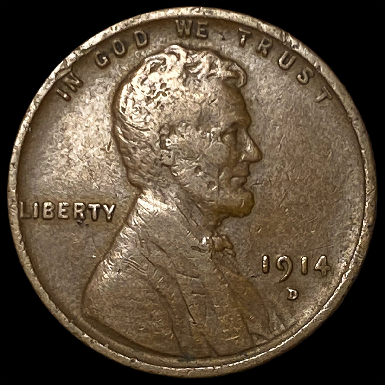 1914-D Lincoln Wheat Cent NEARLY UNCIRCULATED (1 of 2)