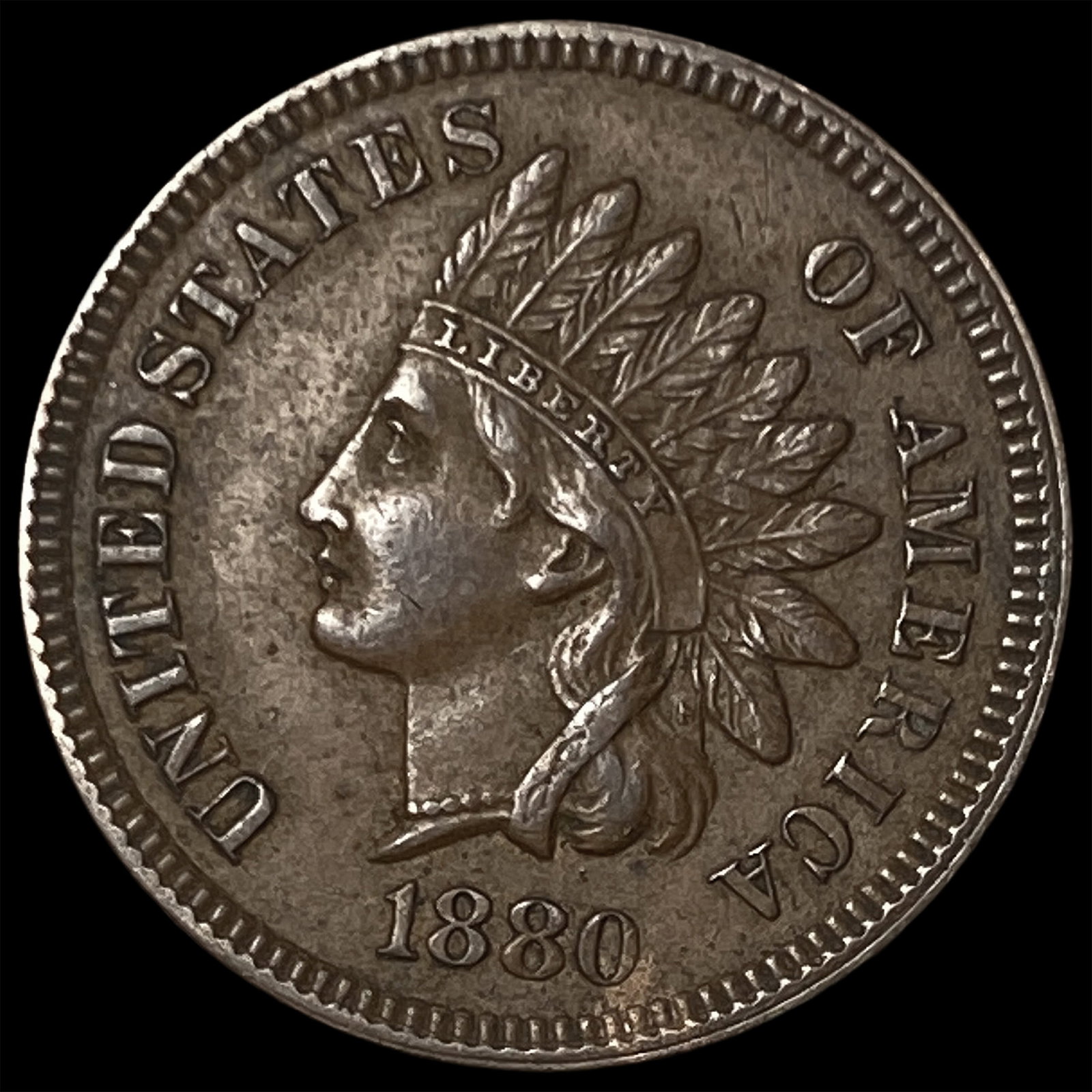 1880 Indian Head Cent CHOICE AU: 1880 Indian Head Cent CHOICE AU