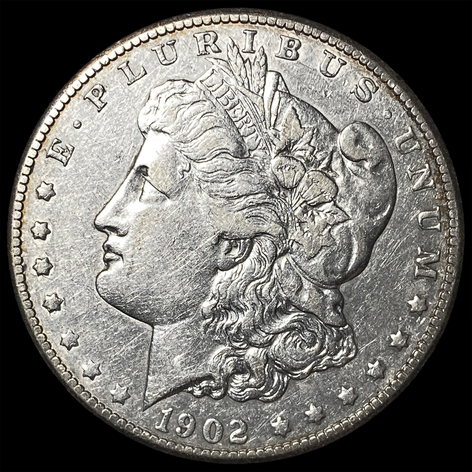 1902-S Silver Morgan Dollar NEARLY UNCIRCULATED: 1902-S Silver Morgan Dollar NEARLY UNCIRCULATED