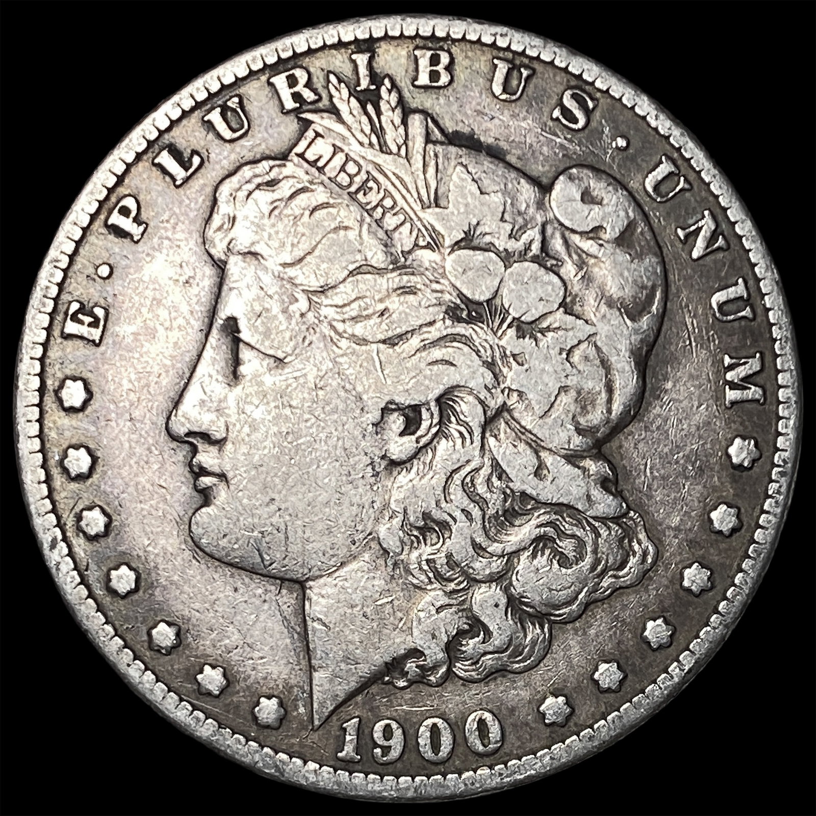 1900-S Silver Morgan Dollar ABOUT UNCIRCULATED: 1900-S Silver Morgan Dollar ABOUT UNCIRCULATED