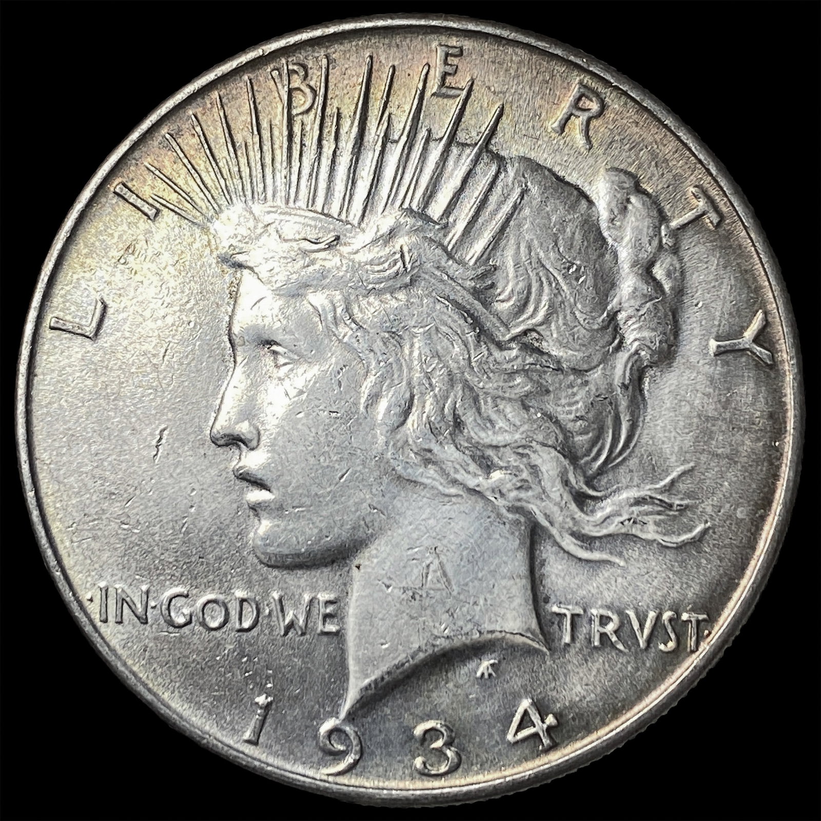 1934 Peace Silver Dollar CHOICE AU (1 of 2)