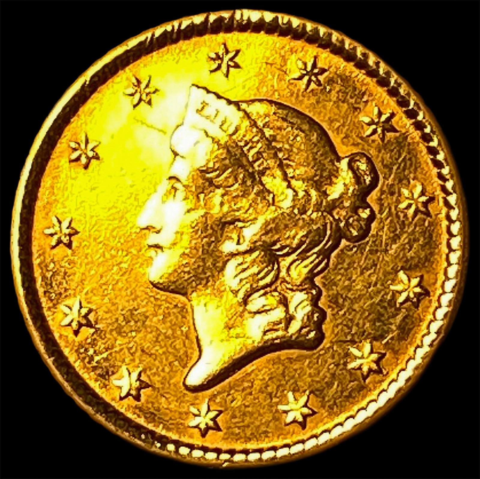 1849-1854 Liberty Head Gold $1 Love Token HIGH GRADE: 1849-1854 Liberty Head Gold $1 Love Token HIGH GRADE
