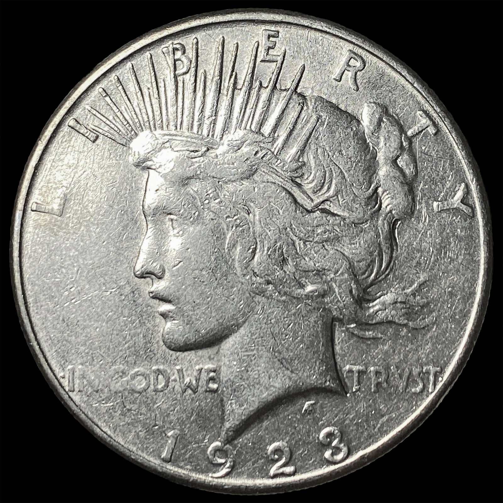 1923 Silver Peace Dollar CLOSELY UNCIRCULATED: 1923 Silver Peace Dollar CLOSELY UNCIRCULATED