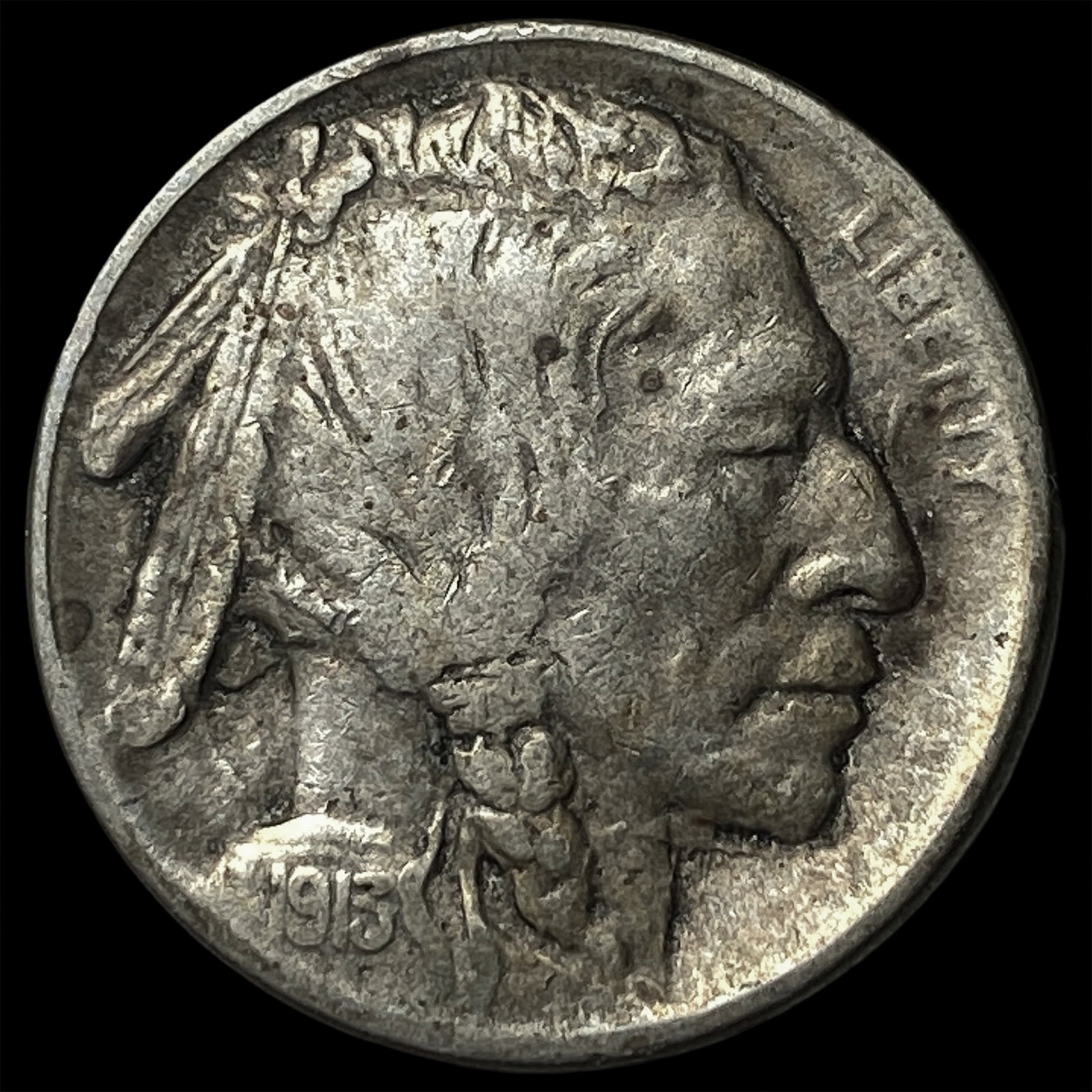 1913-S Buffalo Nickel Type 1 CLOSELY UNCIRCULATED (1 of 2)