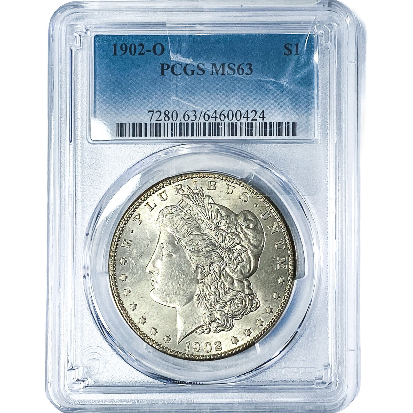 1902-O Morgan Silver Dollar PCGS MS63: 1902-O Morgan Silver Dollar PCGS MS63