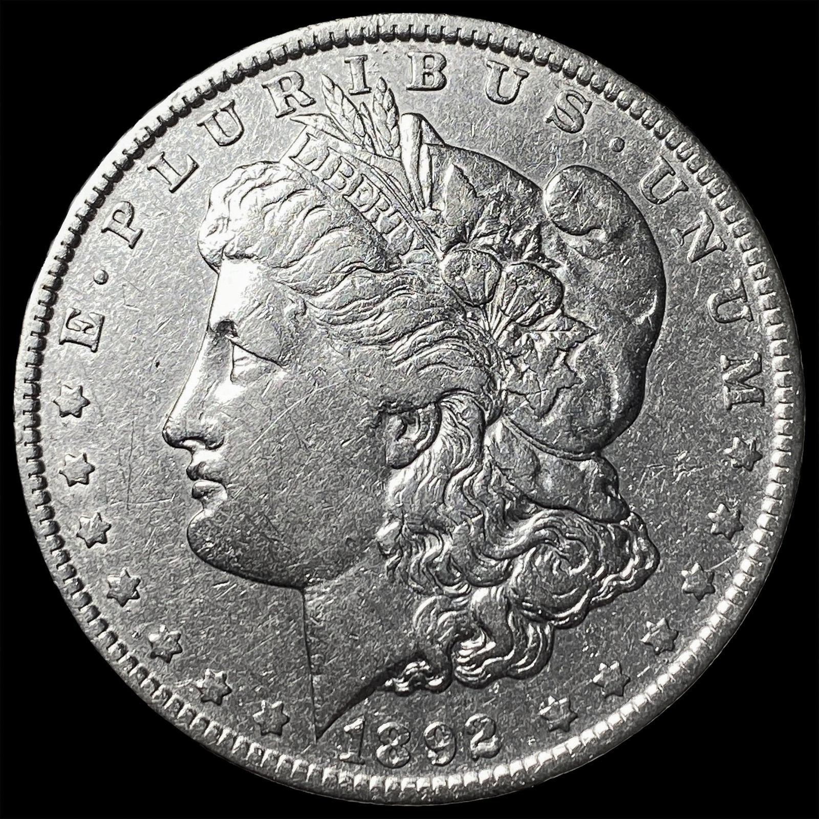 1892-S Silver Morgan Dollar CLOSELY UNCIRCULATED: 1892-S Silver Morgan Dollar CLOSELY UNCIRCULATED