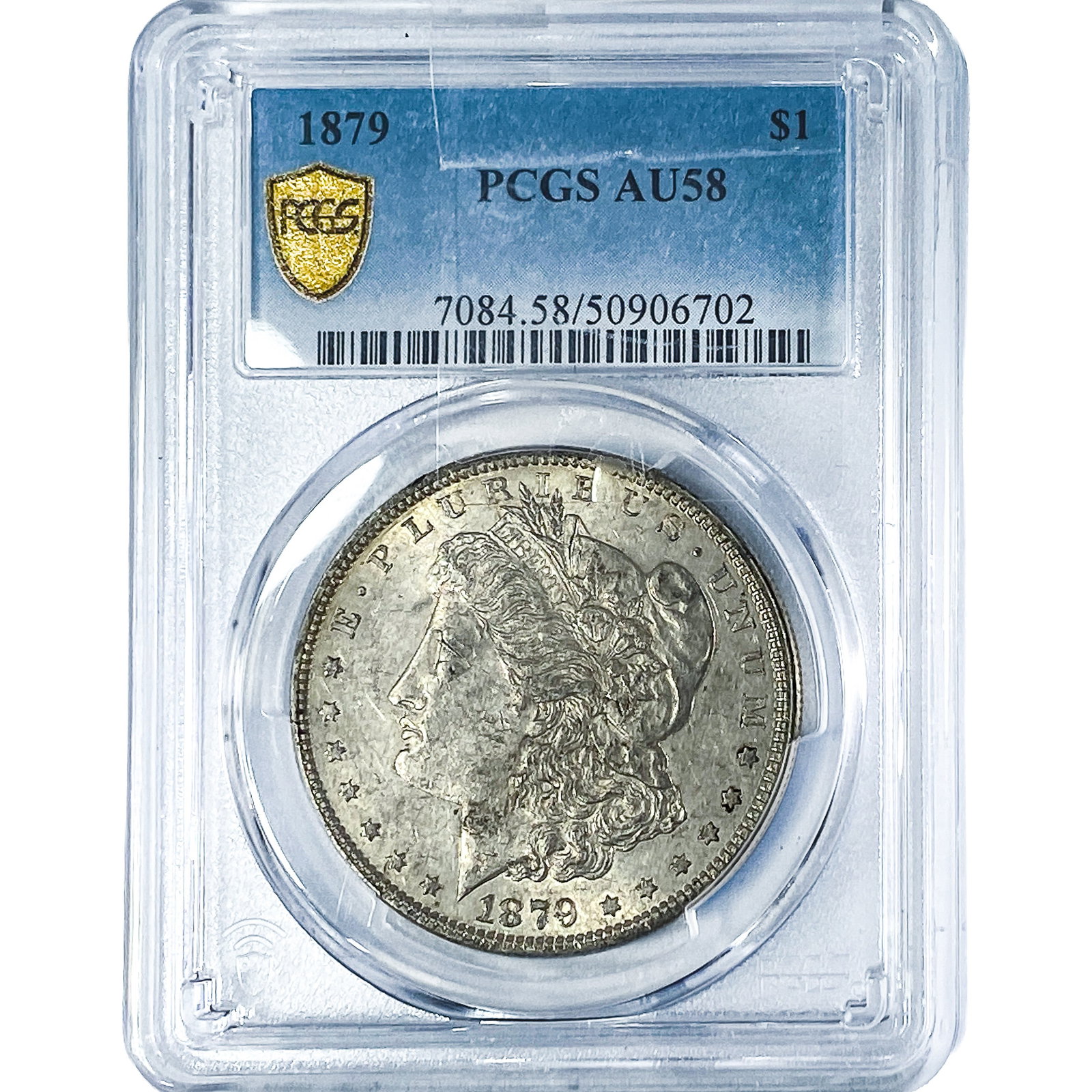 1879 Morgan Silver Dollar PCGS AU58: 1879 Morgan Silver Dollar PCGS AU58