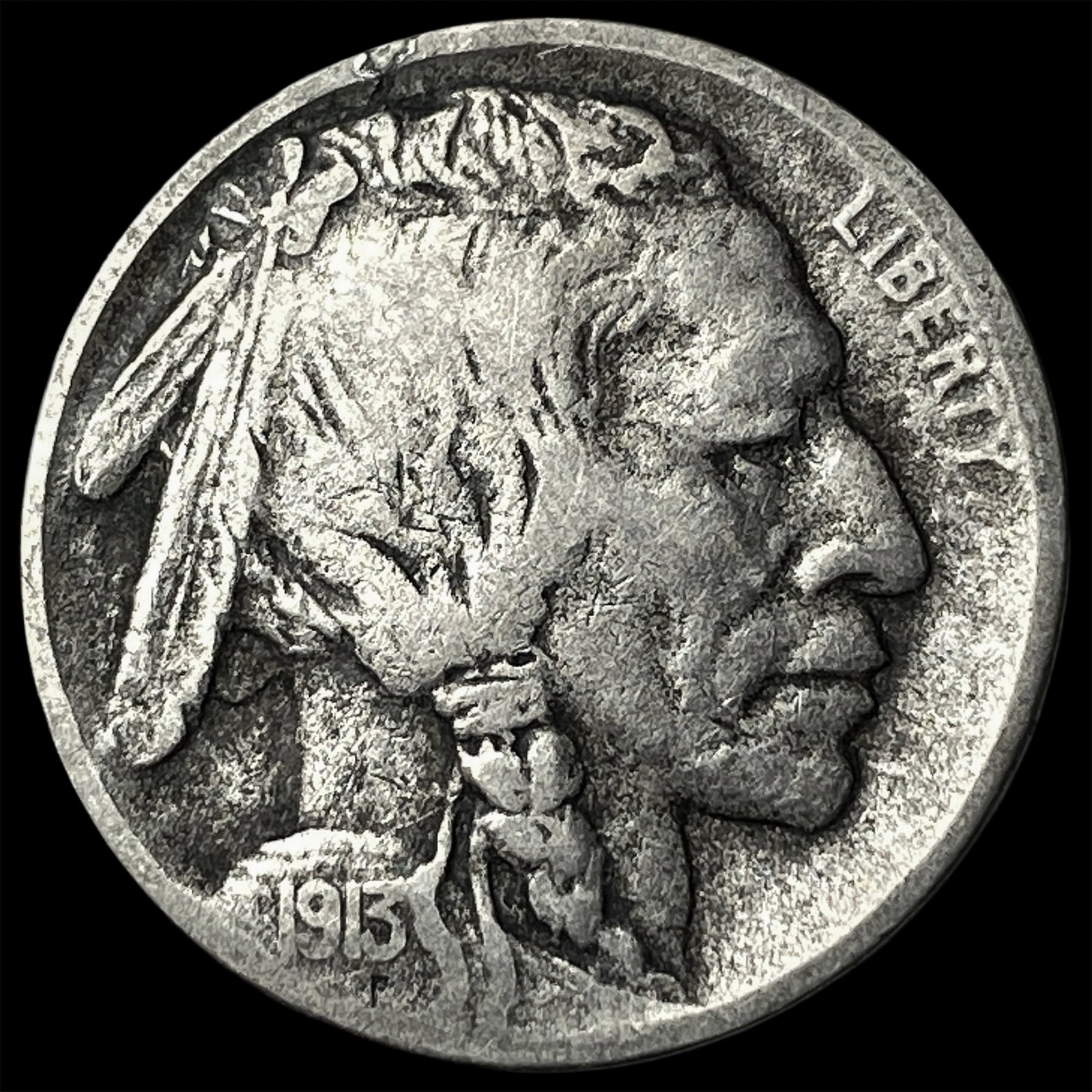 1913-D Type 2 Buffalo Nickel NEARLY UNCIRCULATED: 1913-D Type 2 Buffalo Nickel NEARLY UNCIRCULATED