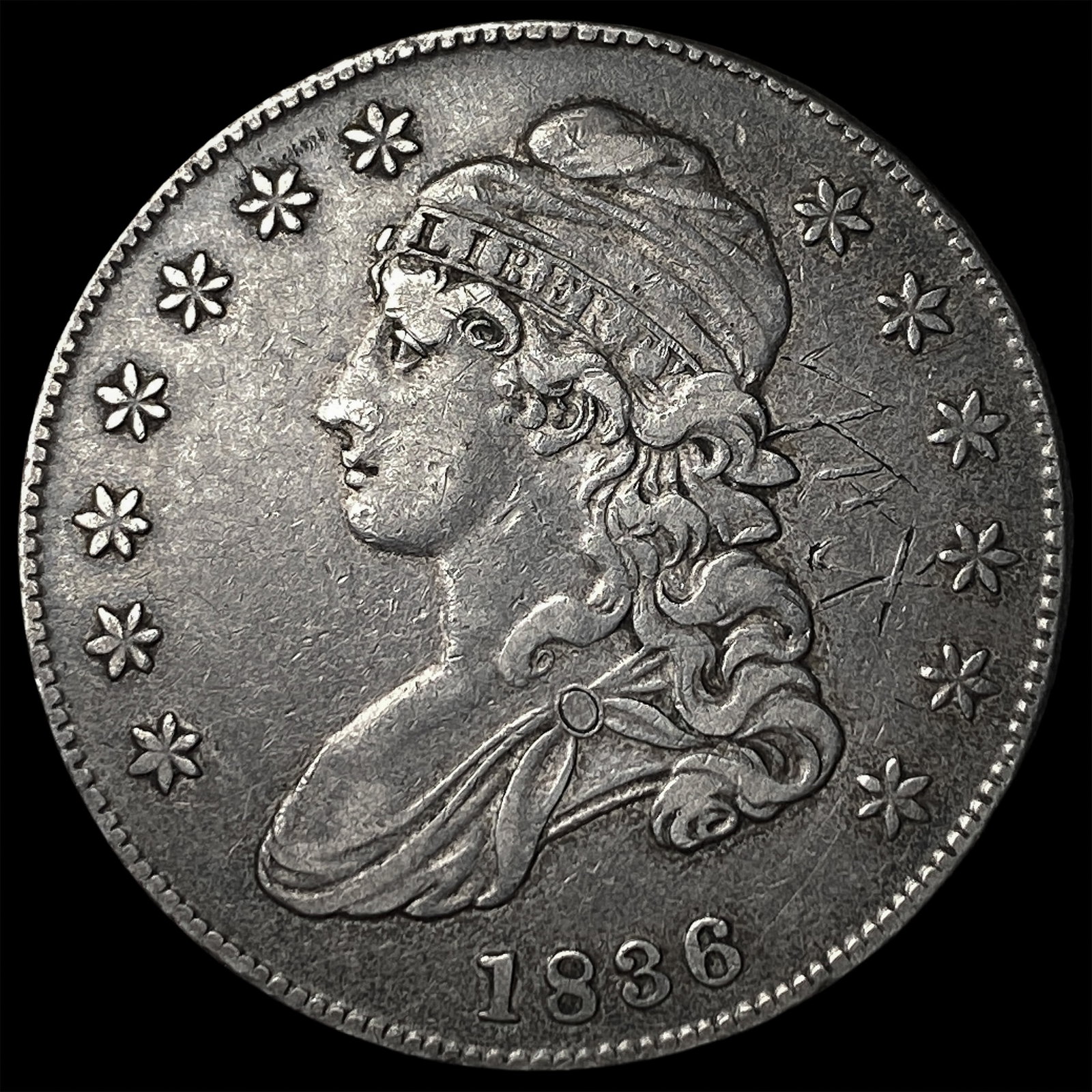 1836 Capped Bust Half Dollar HIGH GRADE (1 of 2)