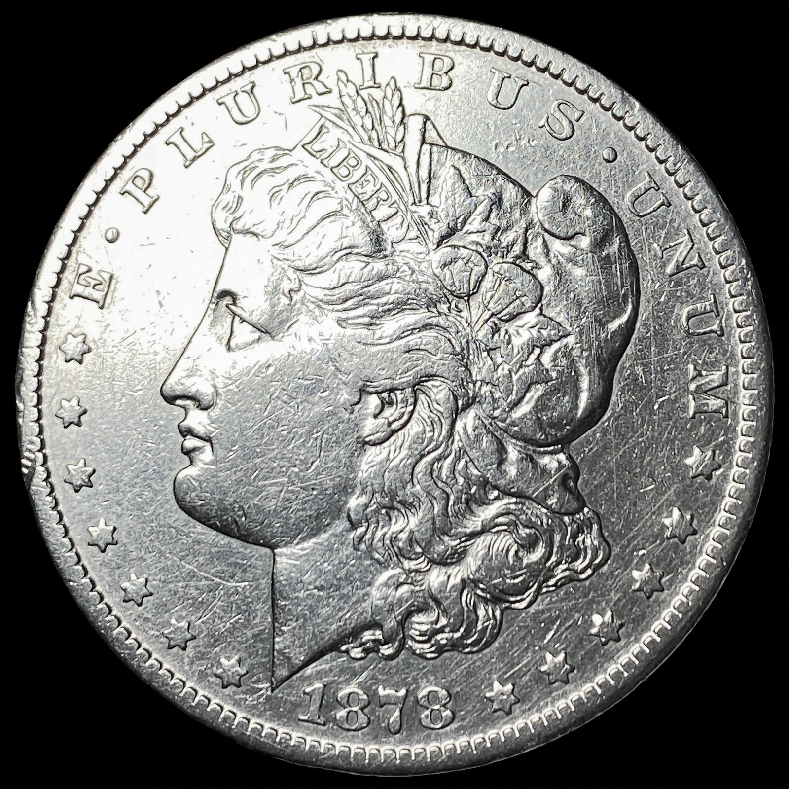 1878-S Silver Morgan Dollar NEARLY UNCIRCULATED: 1878-S Silver Morgan Dollar NEARLY UNCIRCULATED