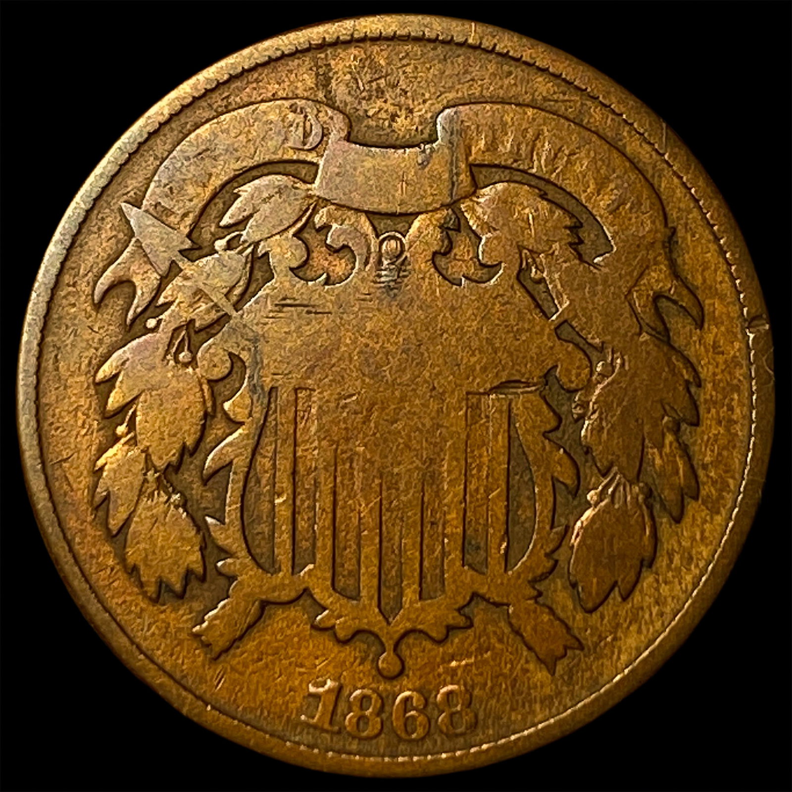 1868 Austria 2 Kreuzer Copper Coin NICELY CIRCULATED (1 of 2)