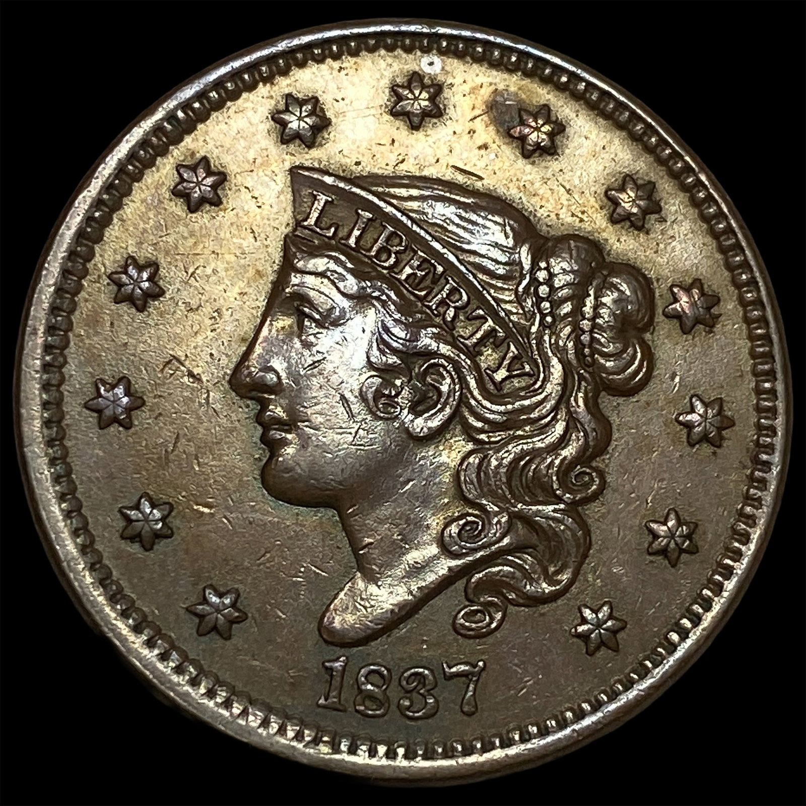 1837 Coronet Head Large Cent UNCIRCULATED (1 of 2)