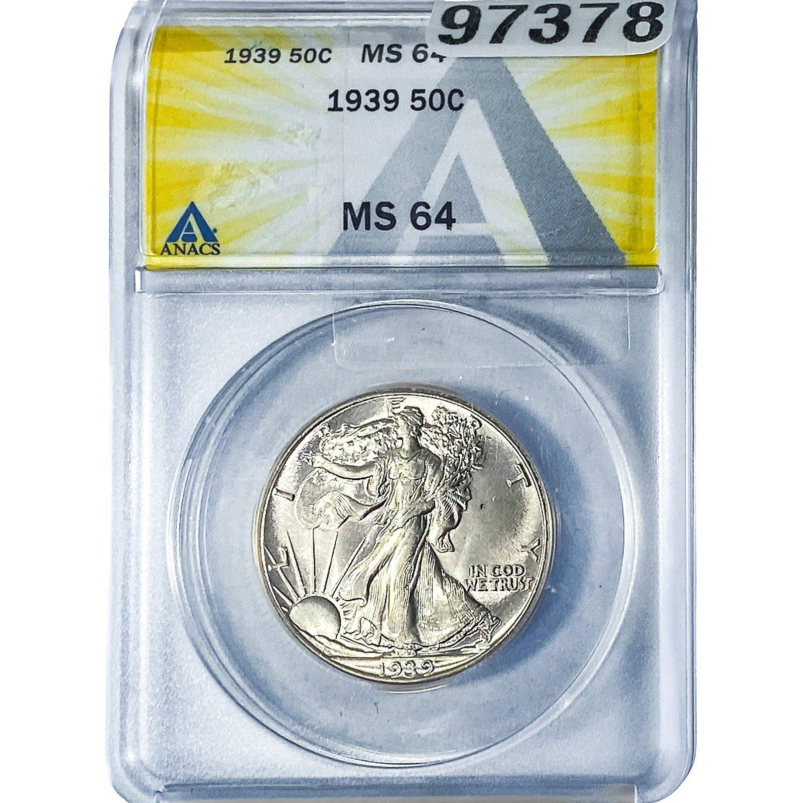 1939 Walking Liberty Half Dollar ANACS MS64: 1939 Walking Liberty Half Dollar ANACS MS64
