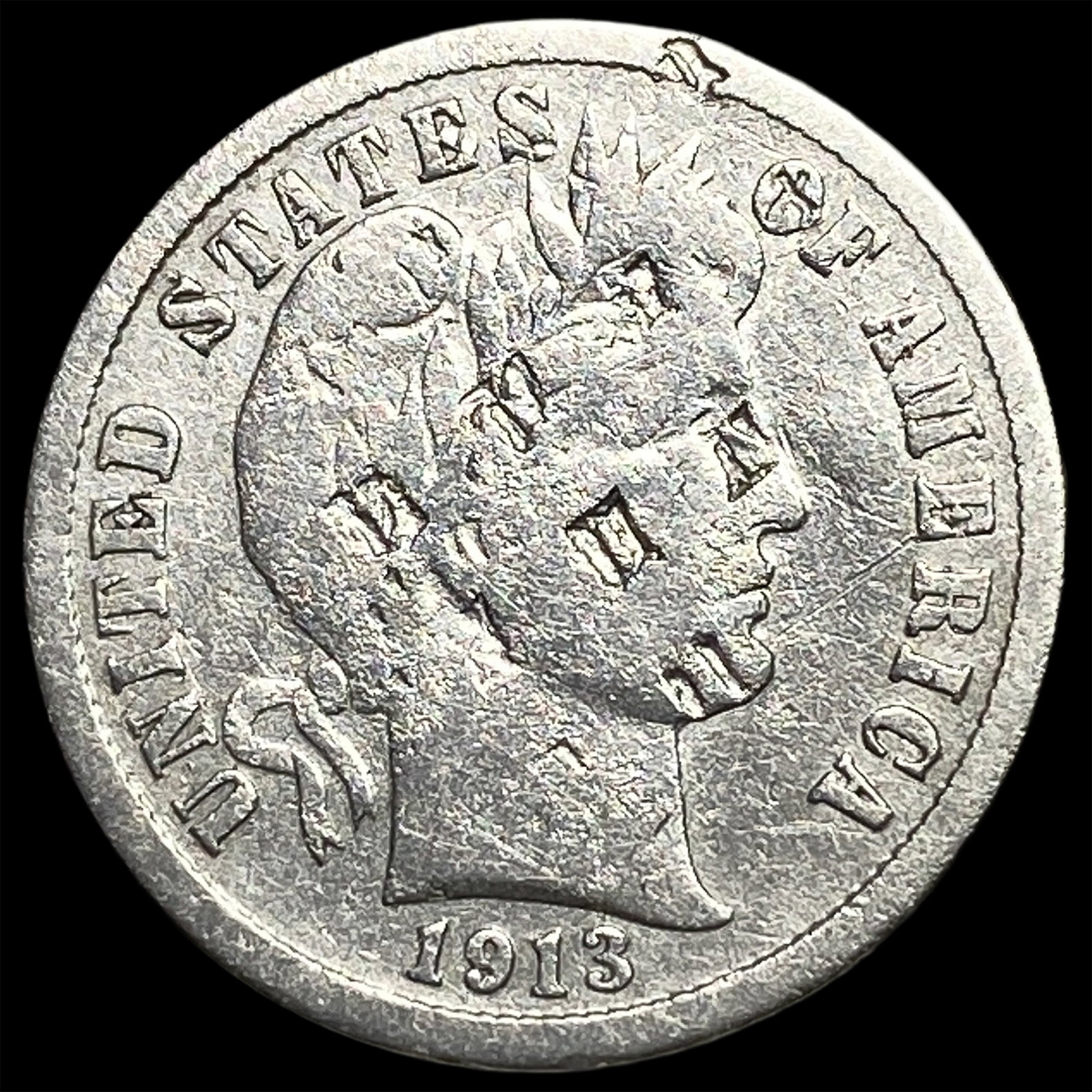 1913-S Silver Barber Dime HIGH GRADE (1 of 2)