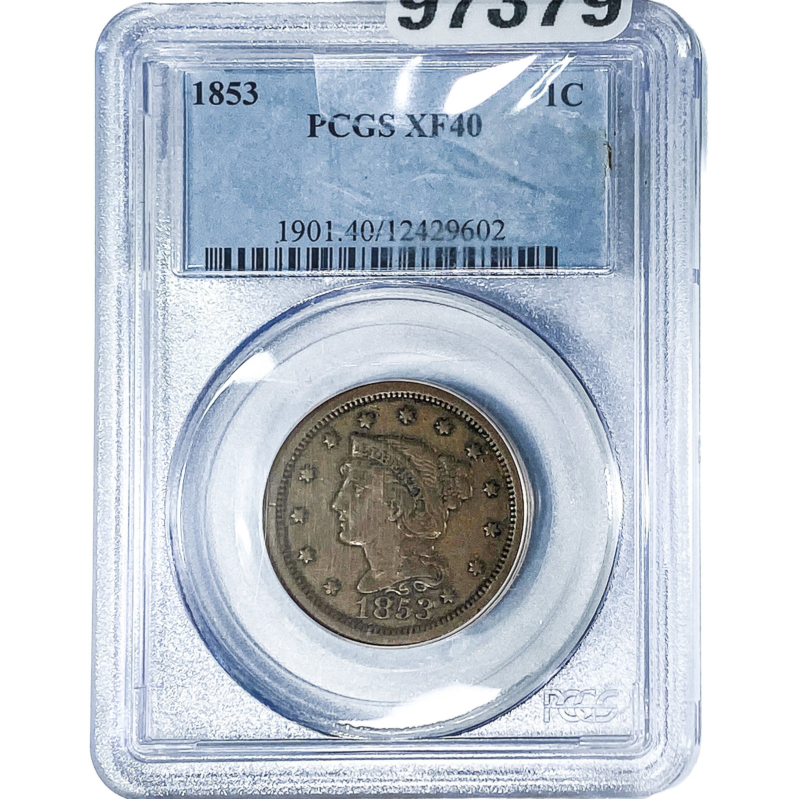 1853 Braided Hair Large Cent PCGS XF40 (1 of 2)