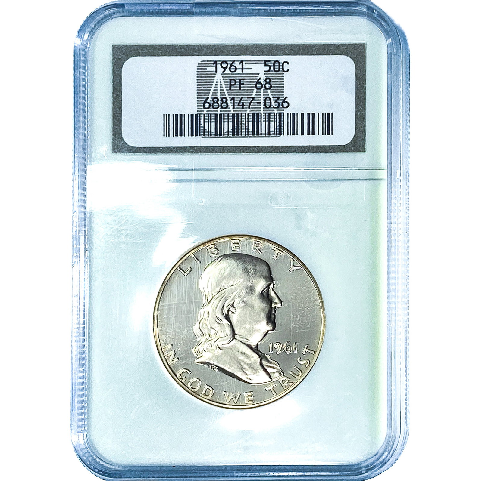 1961 Franklin Half Dollar NGC PF68 (1 of 2)