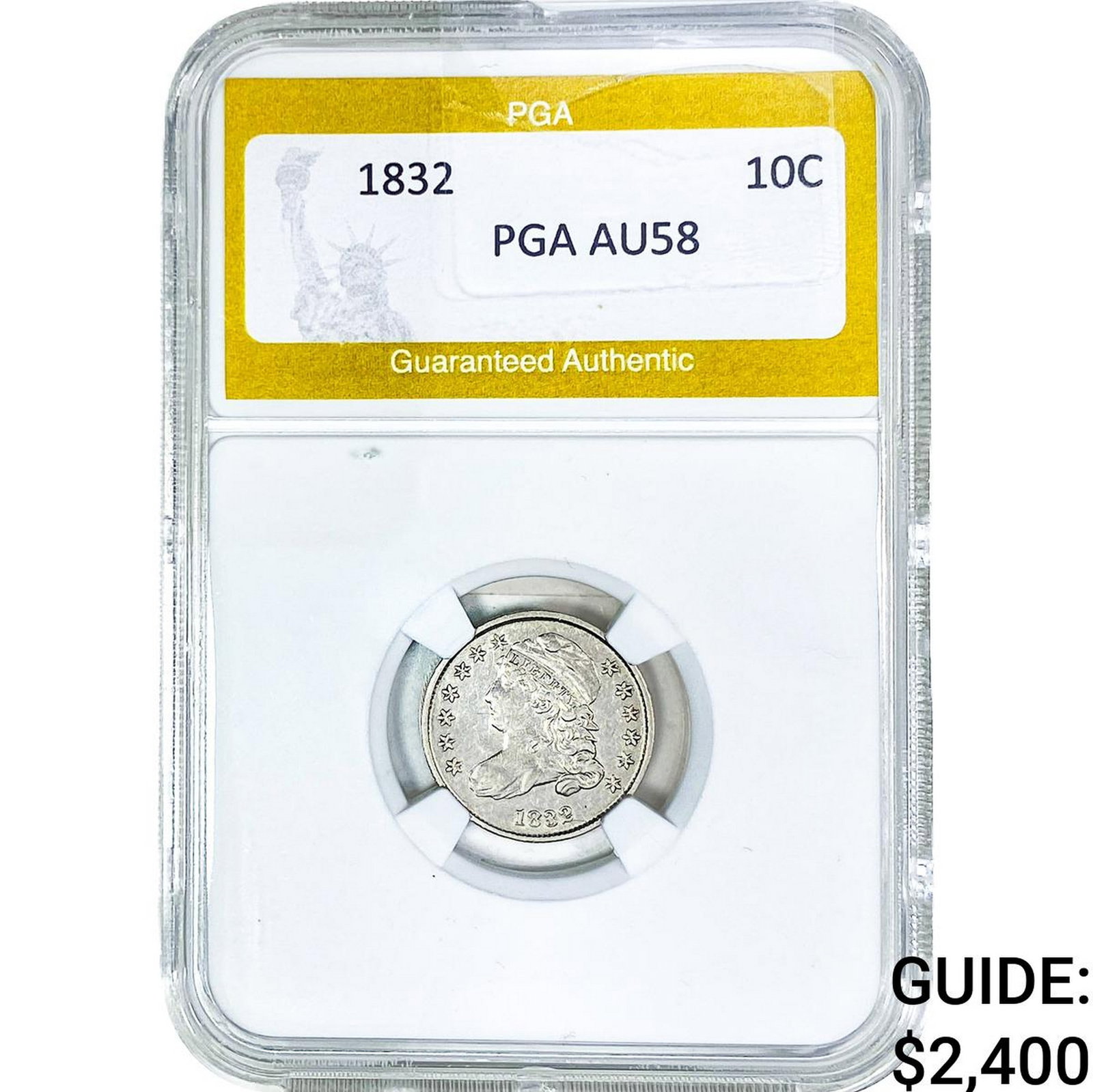 1832 Capped Bust Dime PGA AU58 (1 of 2)
