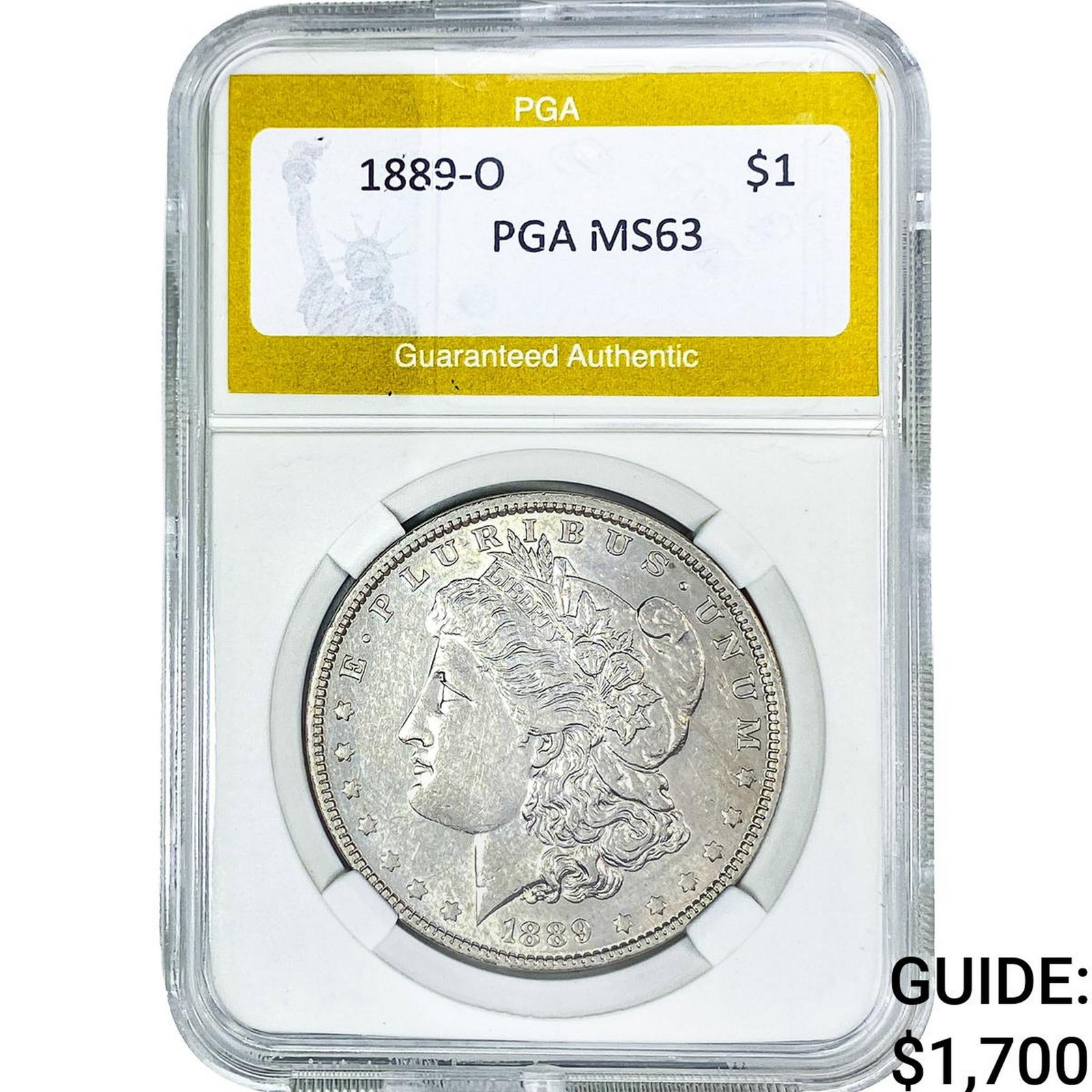 1889-O Morgan Silver Dollar PGA MS63 (1 of 2)