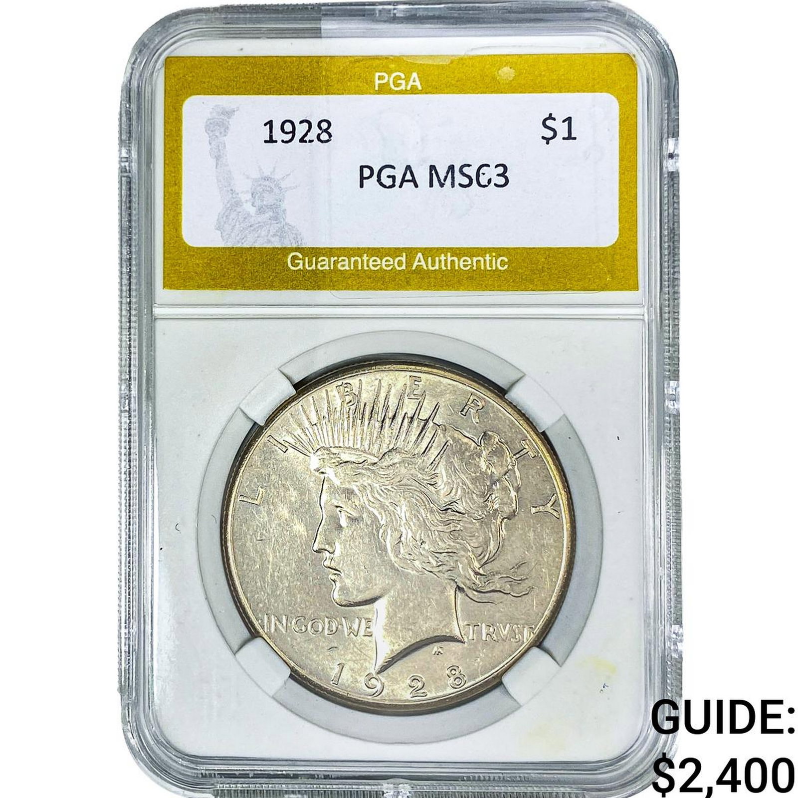 1928 Silver Peace Dollar PGA MS63 (1 of 2)