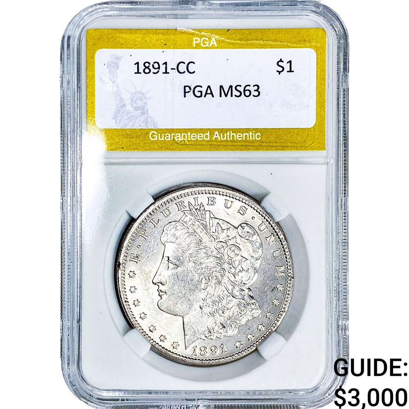 1891-CC Morgan Silver Dollar PGA MS63 (1 of 2)