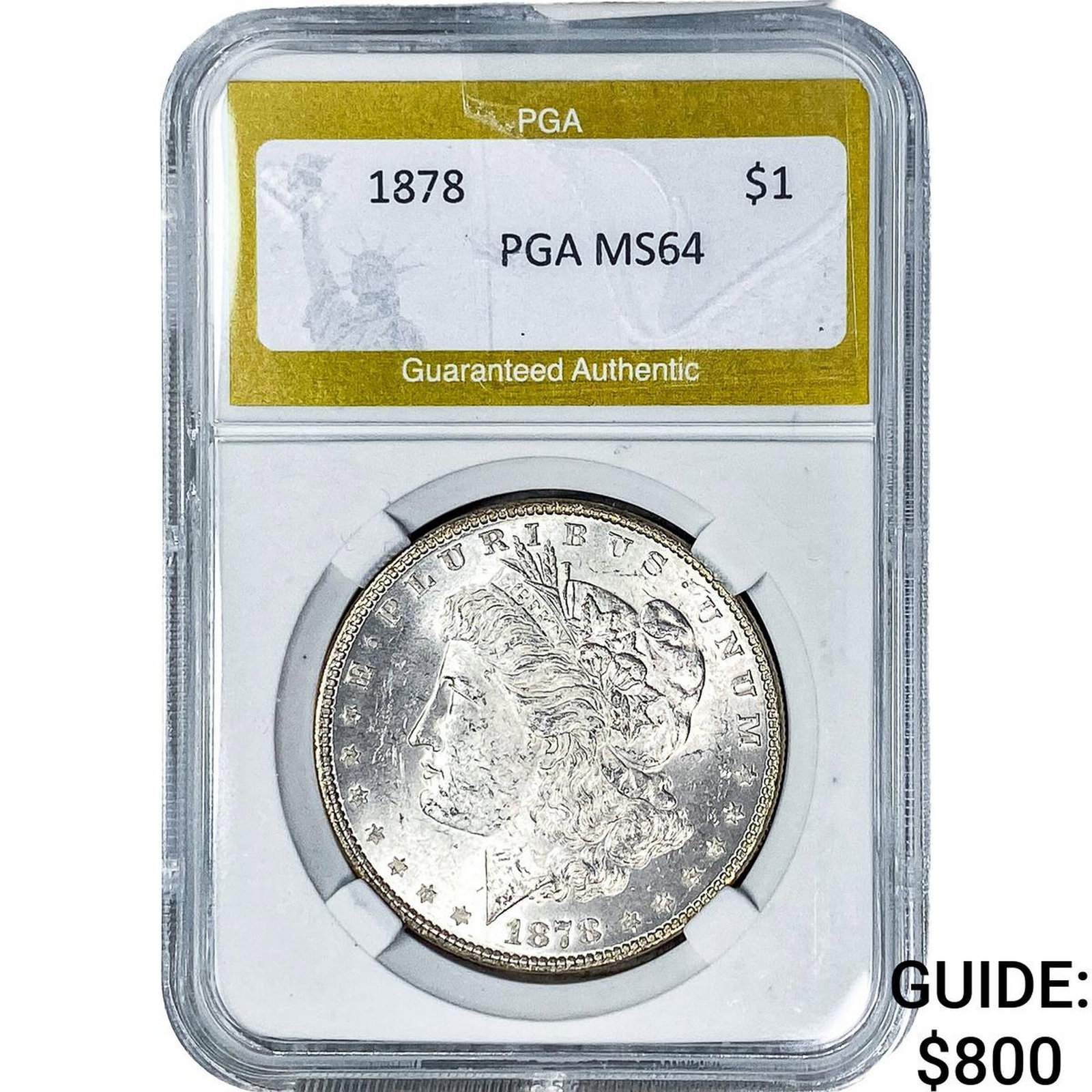 1878 Morgan Silver Dollar PGA MS64: 1878 Morgan Silver Dollar PGA MS64