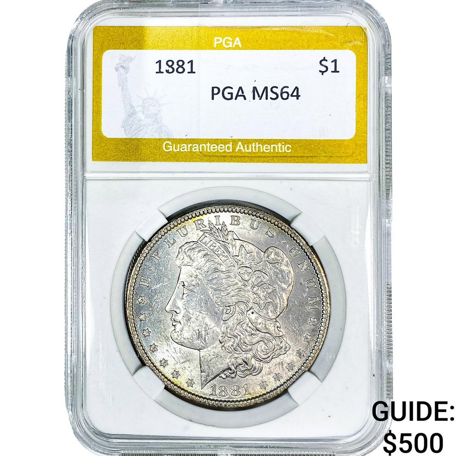 1881 Morgan Silver Dollar PGA MS64: 1881 Morgan Silver Dollar PGA MS64