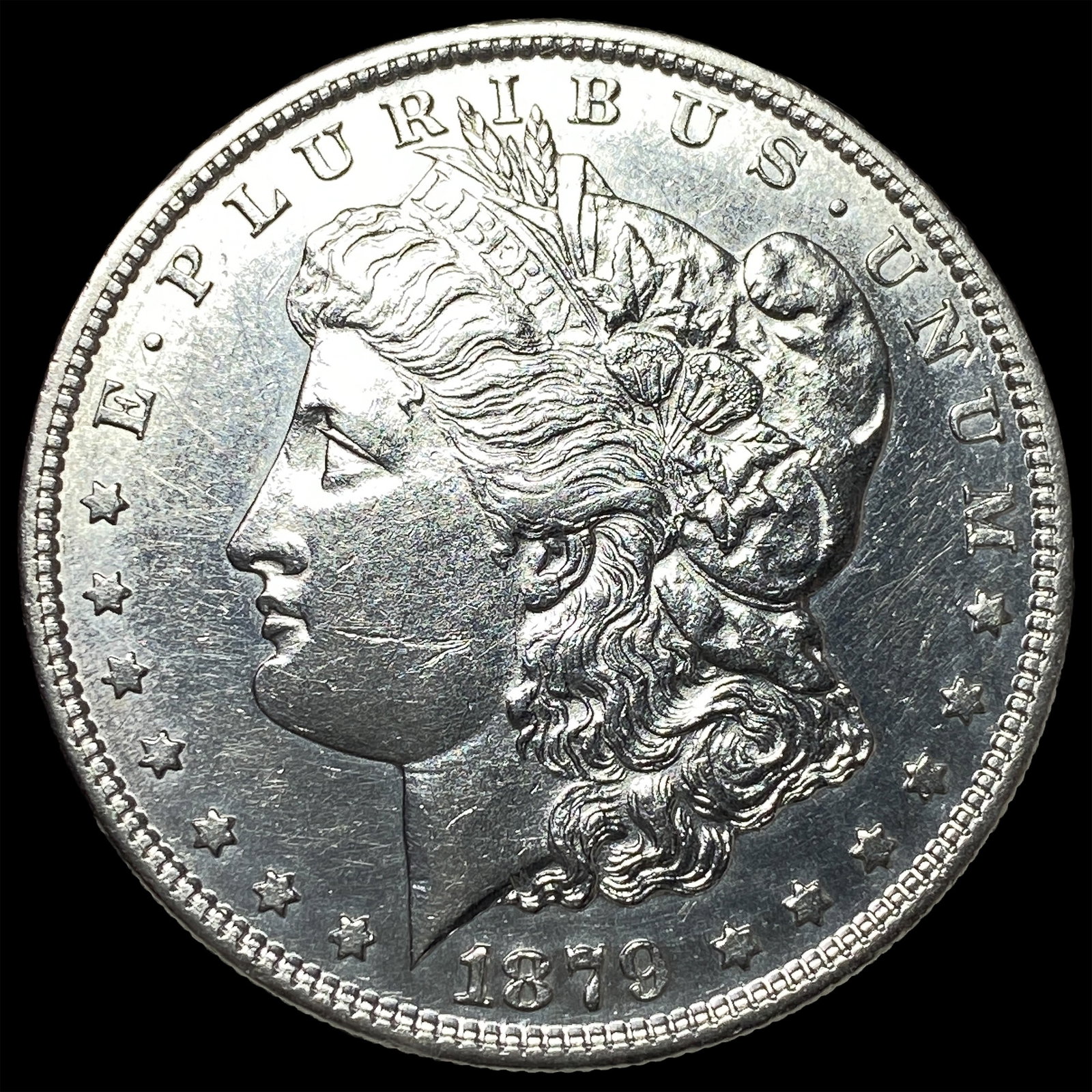 1879-S Silver Morgan Dollar CHOICE AU: 1879-S Silver Morgan Dollar CHOICE AU