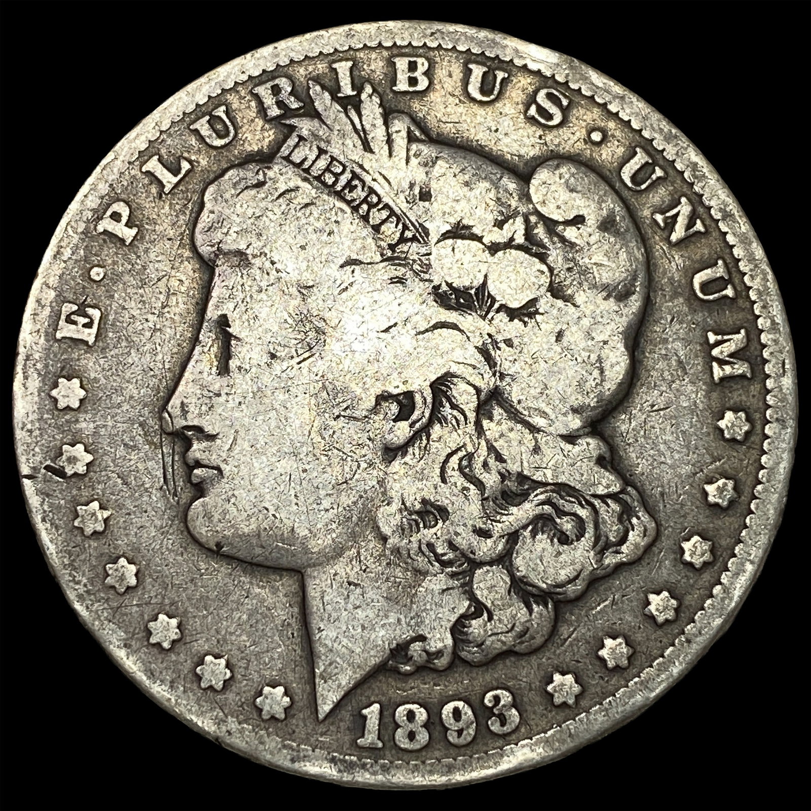 1893-CC Silver Morgan Dollar LIGHTLY CIRCULATED: 1893-CC Silver Morgan Dollar LIGHTLY CIRCULATED